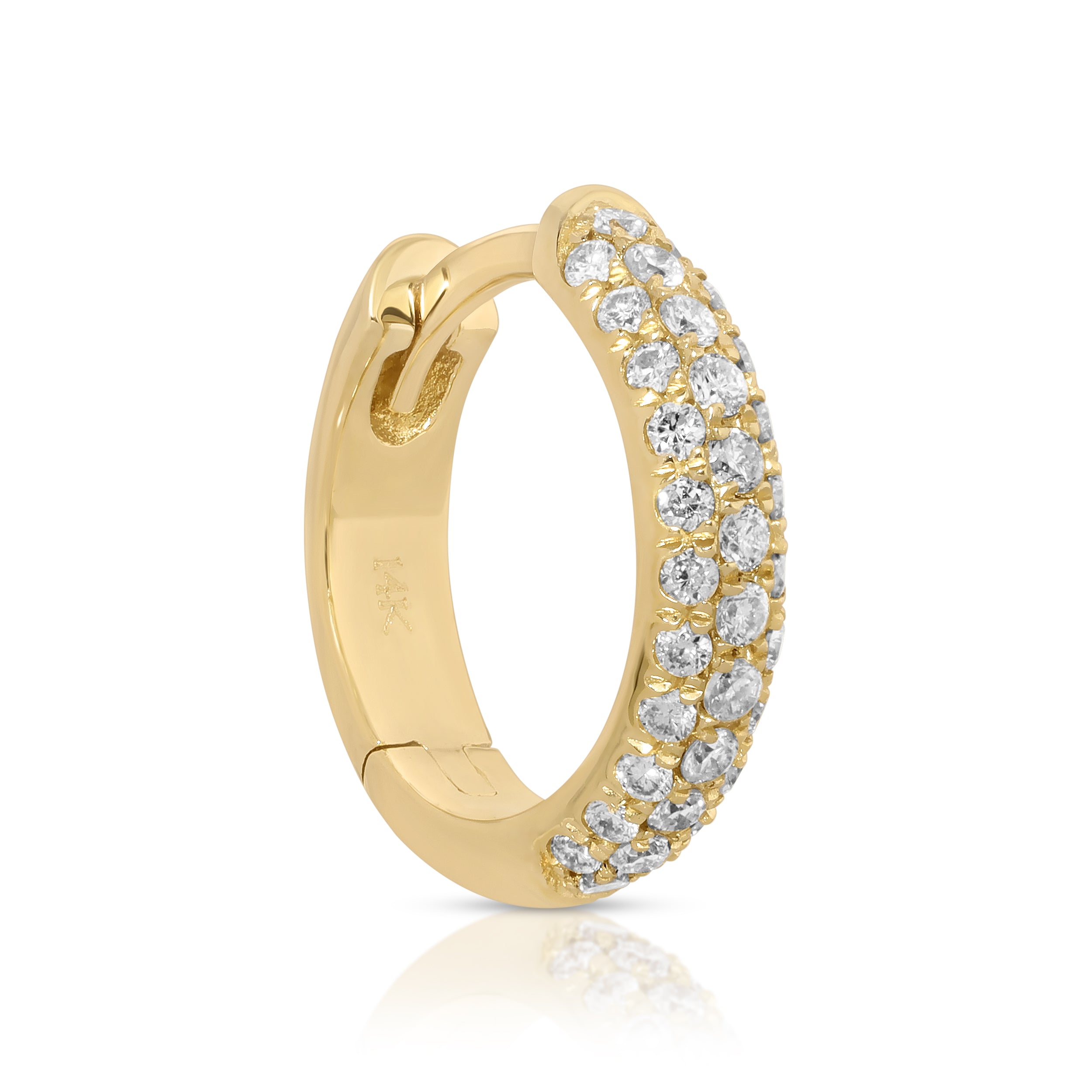 Maya Brenner Women's Gold Pavé Huggie In Gold