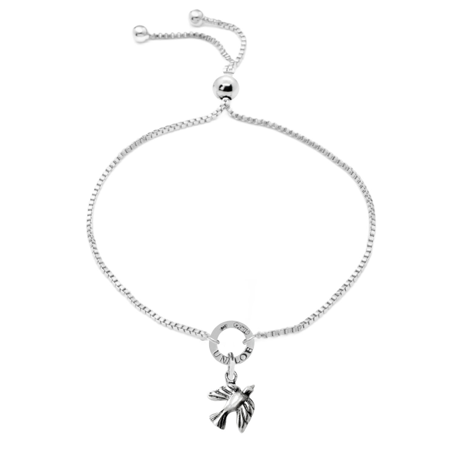 Unaloe Women's Sterling Silver Bracelet With Dove