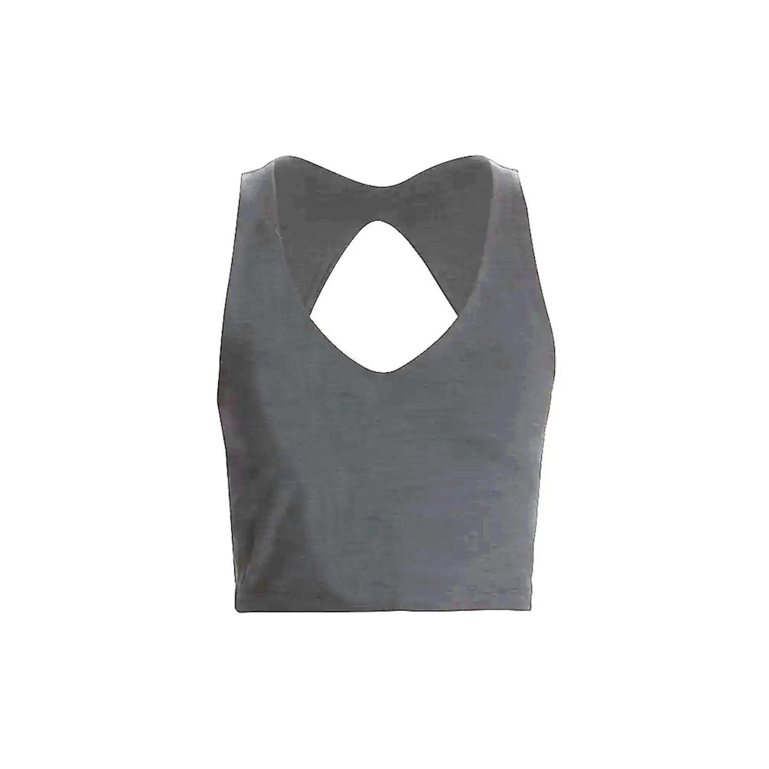 Women’s Ronnie Organic Cotton Cutout Tank - Dark Heather Grey Extra Small Lezat