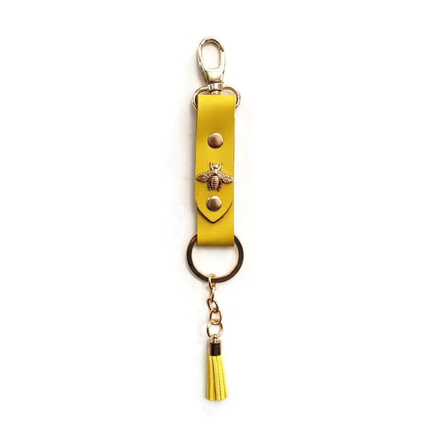 Angela Valentine Handbags Yellow / Orange Yellow Keychain With Tassel