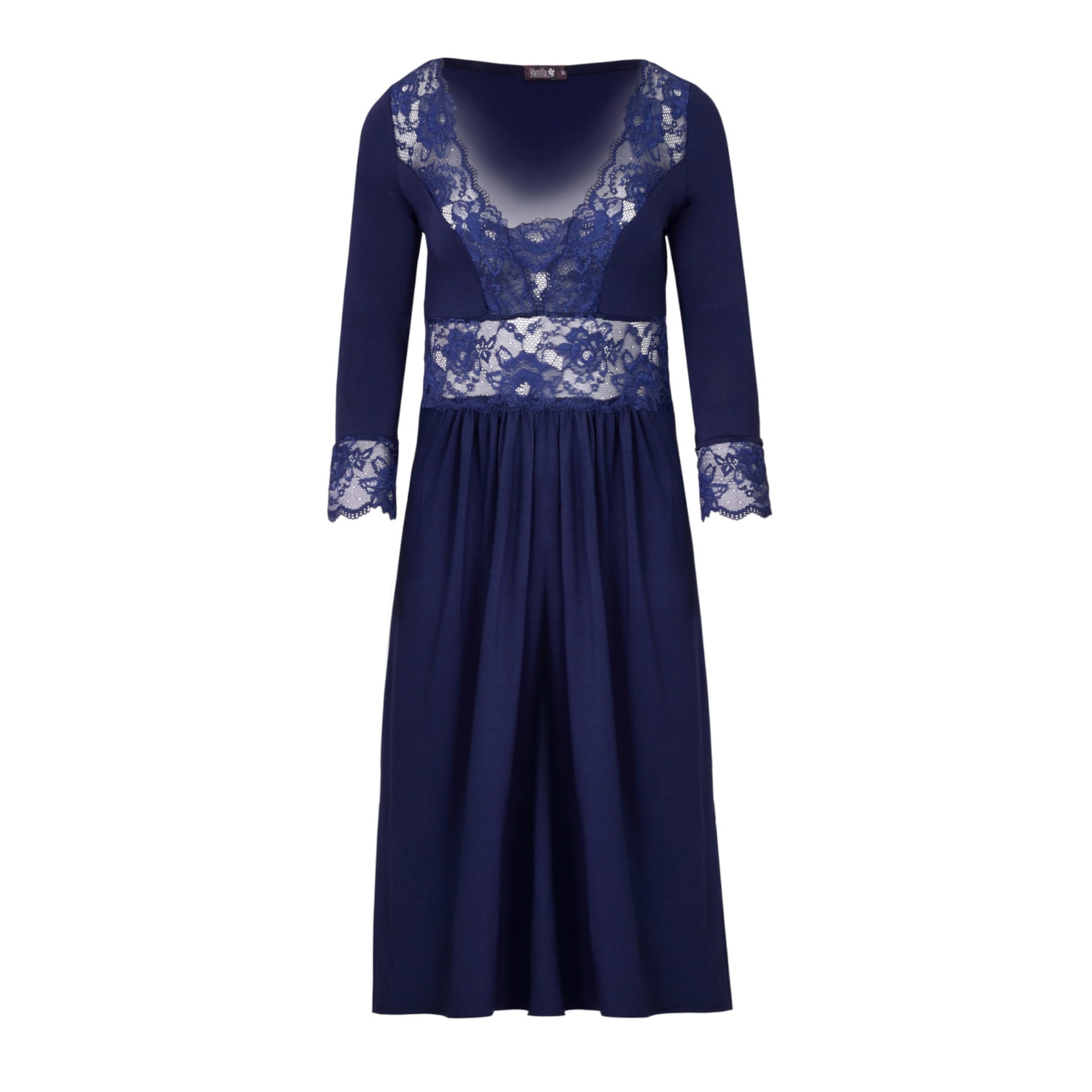 Oh!zuza Night&day Women's Blue Midi Viscose Nightgown - Navy In Blue