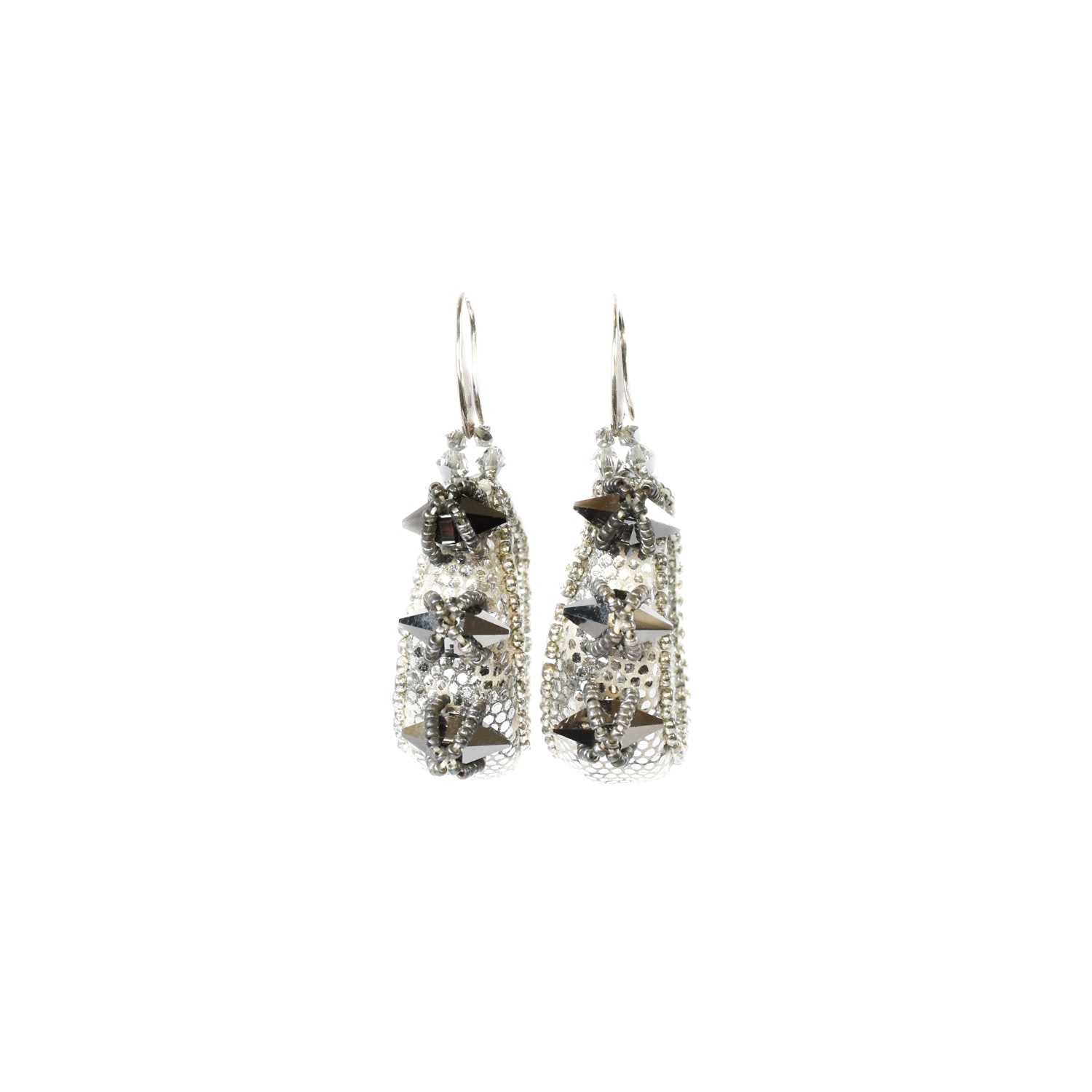 Women’s Bella Small Spiked Earrings Silver ElevÃ©e Jewels