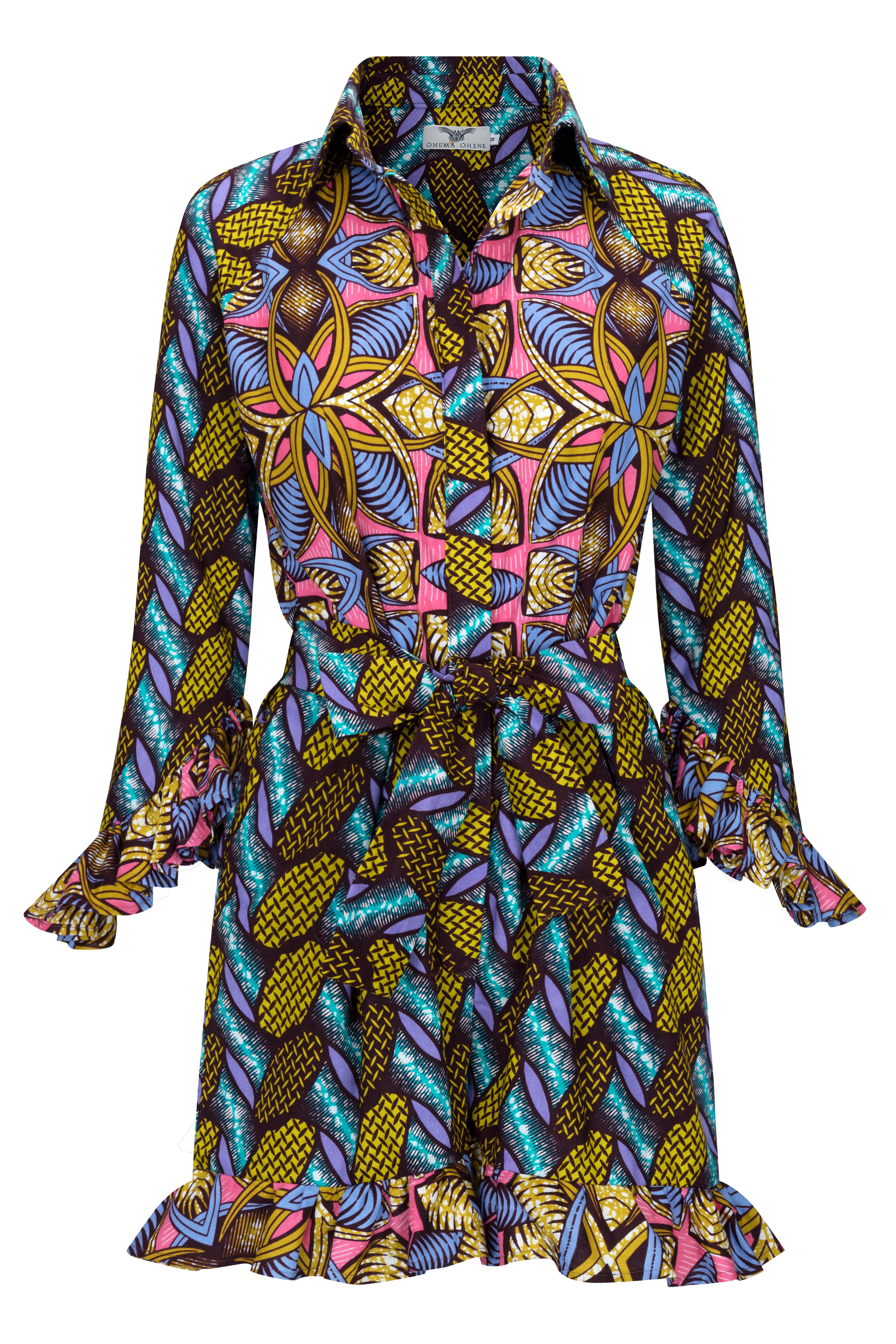 Ohema Ohene Women's African Print Clash Playsuit - Multicolour