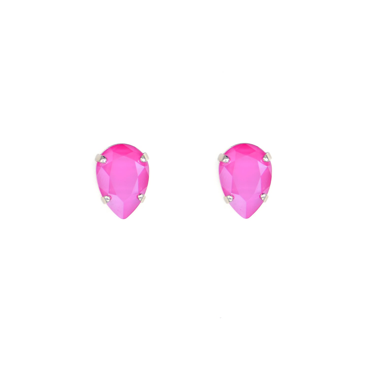 Women’s Pink / Purple Drop Stud Earrings In Peony Pink Rosaspina Firenze