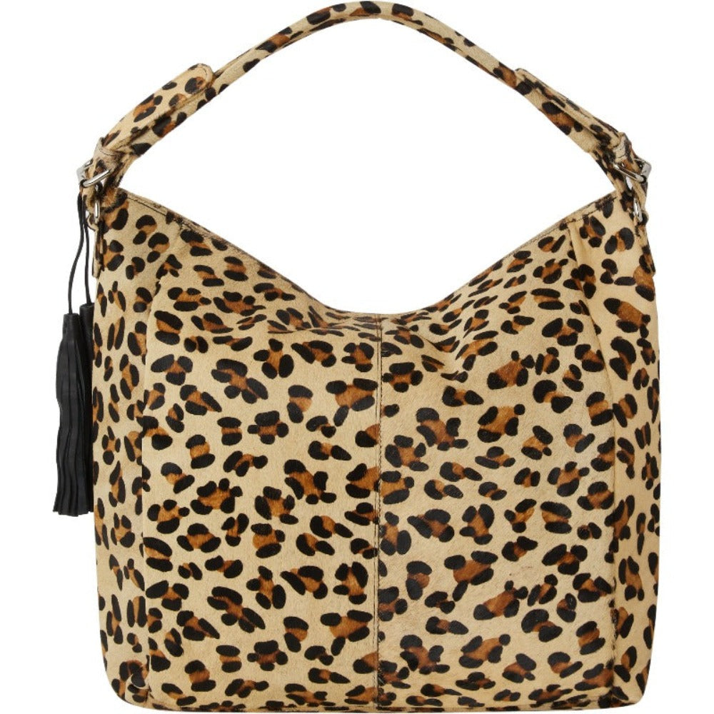 Shop Brix + Bailey Animal Print Women's Leather Top Handle Grab Shoulder Bag In Black