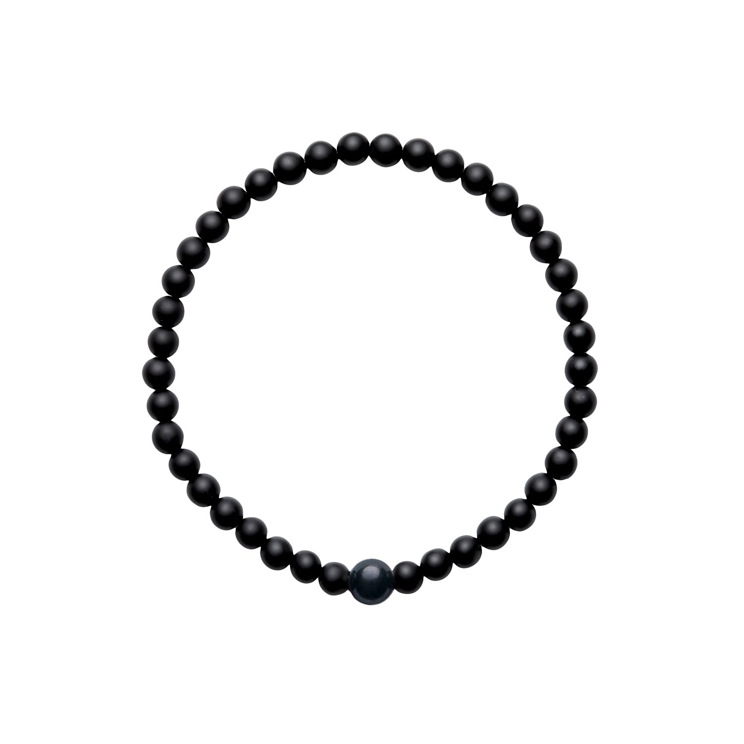 Ora Pearls Aro Men's Black Akoya Pearl & Onyx Bracelet In Black