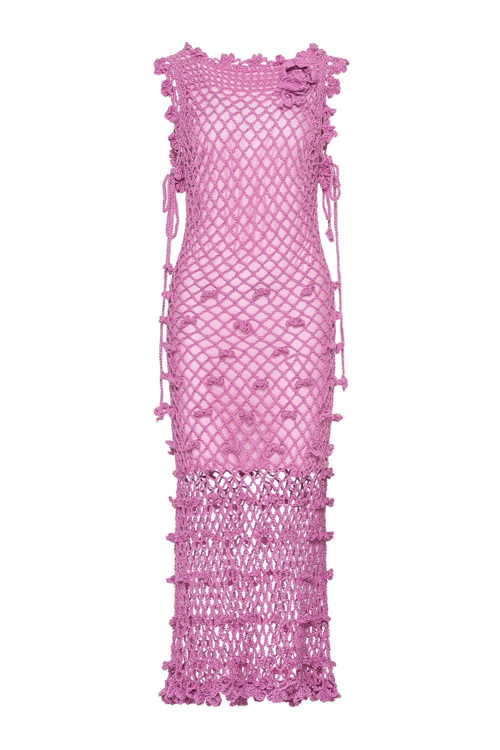 Andreeva Women's Pink / Purple Sofia Handmade Knit Dress In Pink/purple