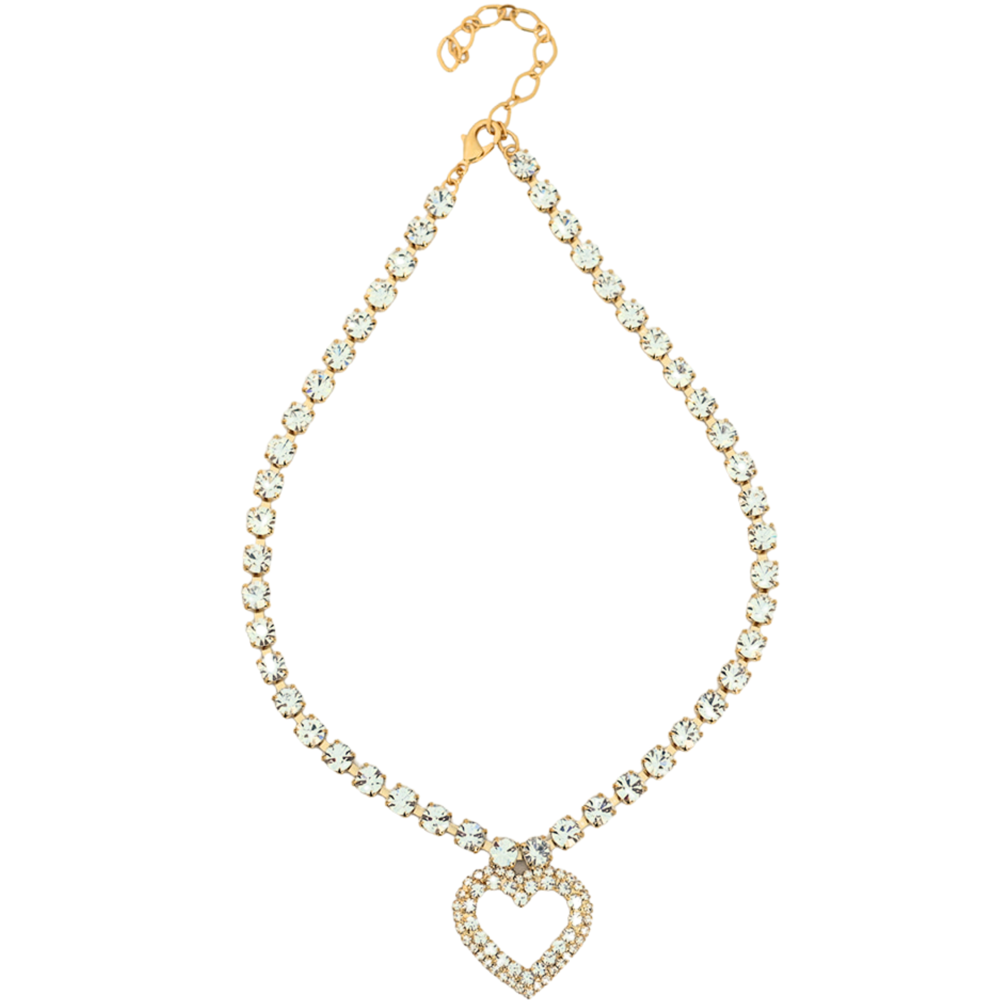 The Pink Reef Women's Neutrals  Glam Heart Necklace In Gold