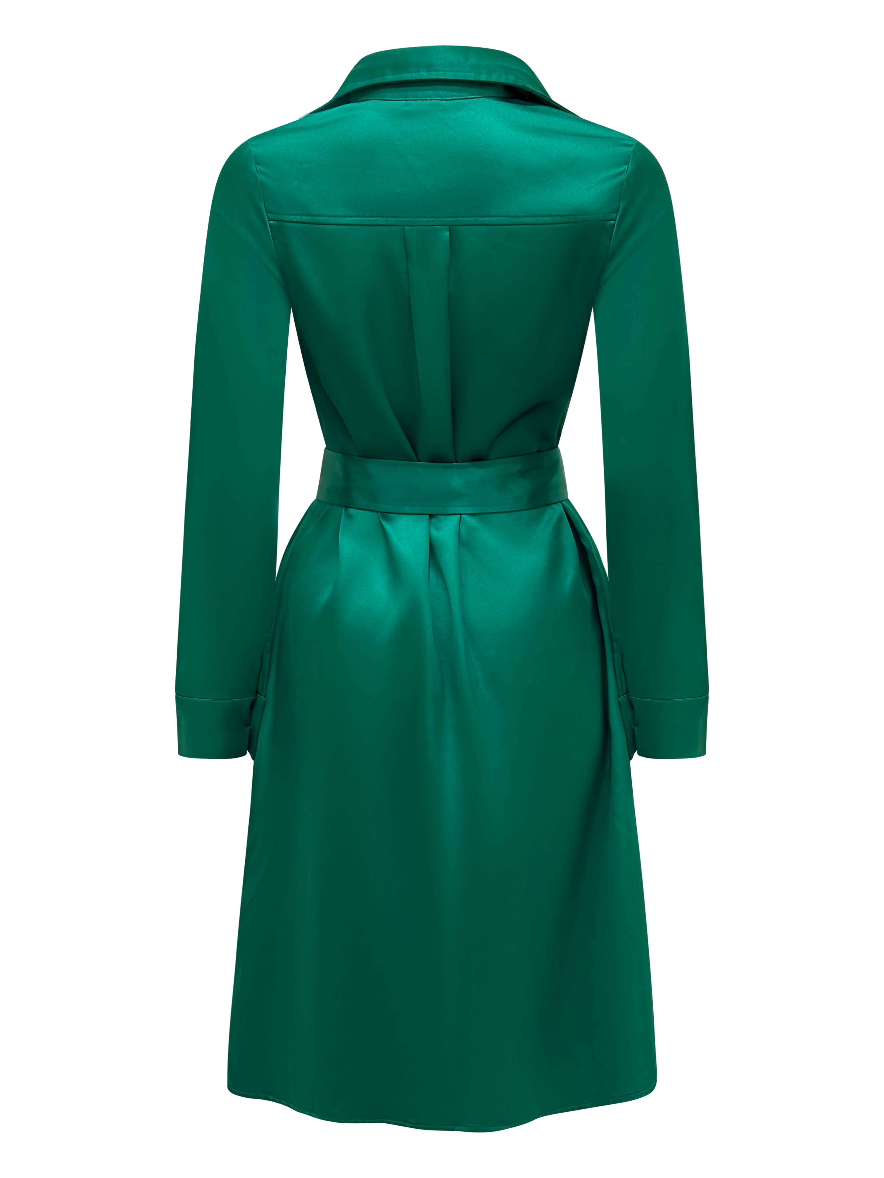 Jackie Satin Trench Coat Dress | Why Mary | Wolf & Badger