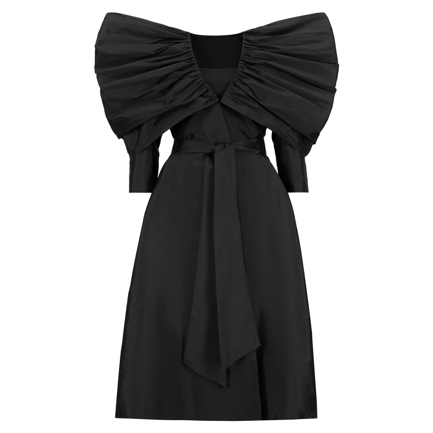 Azzalia Women's Raw Silk Abaya With Pointed  Sleeves A-line Cut