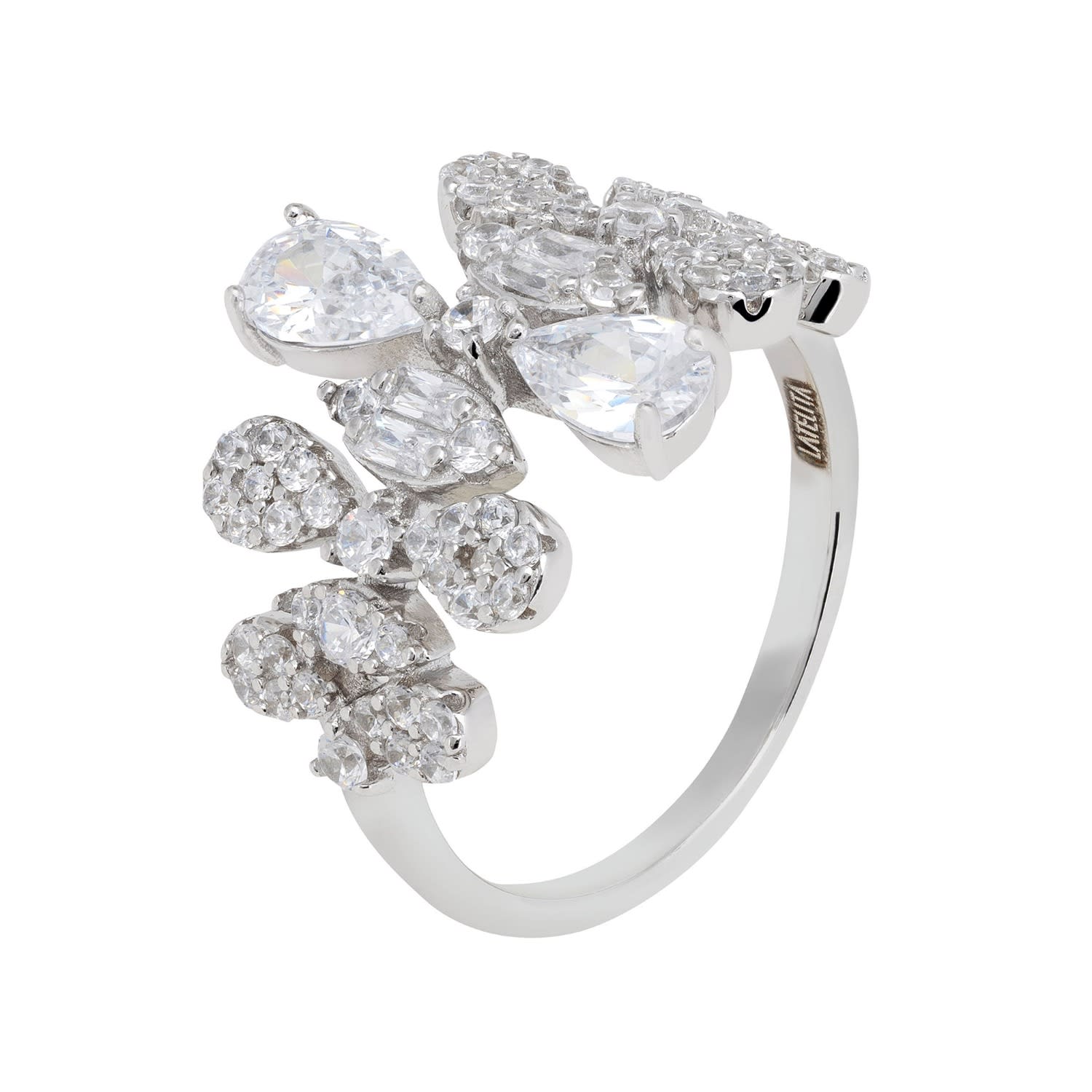 Latelita Women's Silver / White Duchess Moissanite Cocktail Ring Silver