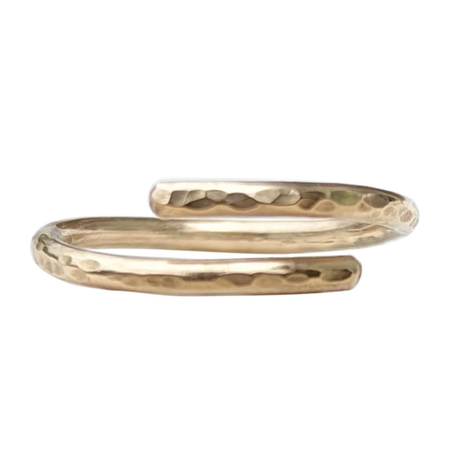 Women’s Adjustable Hammered Gold Filled Ring Kiri & Belle