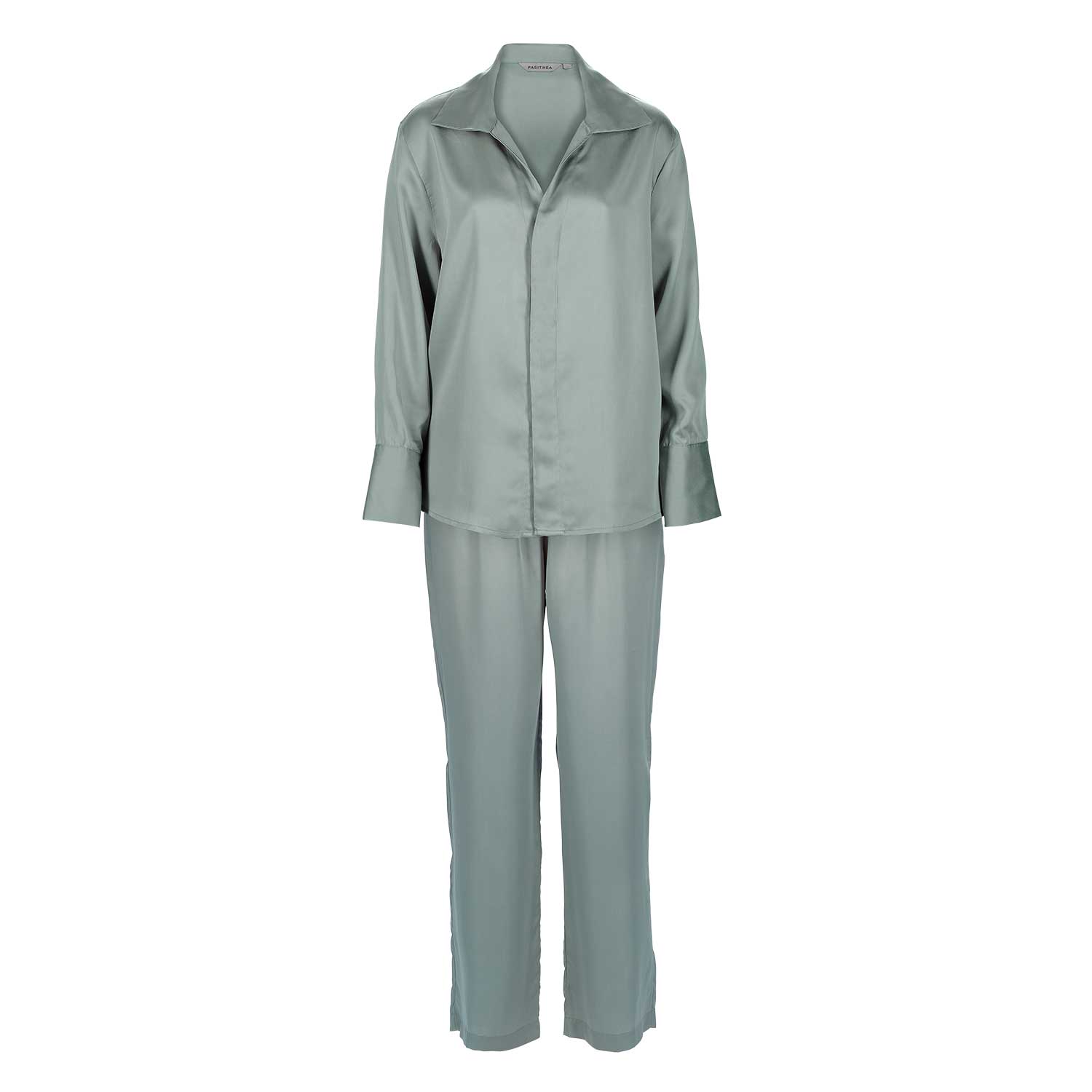 Women’s Green Zen Long Pyjama Set - Sage Medium Pasithea Sleep