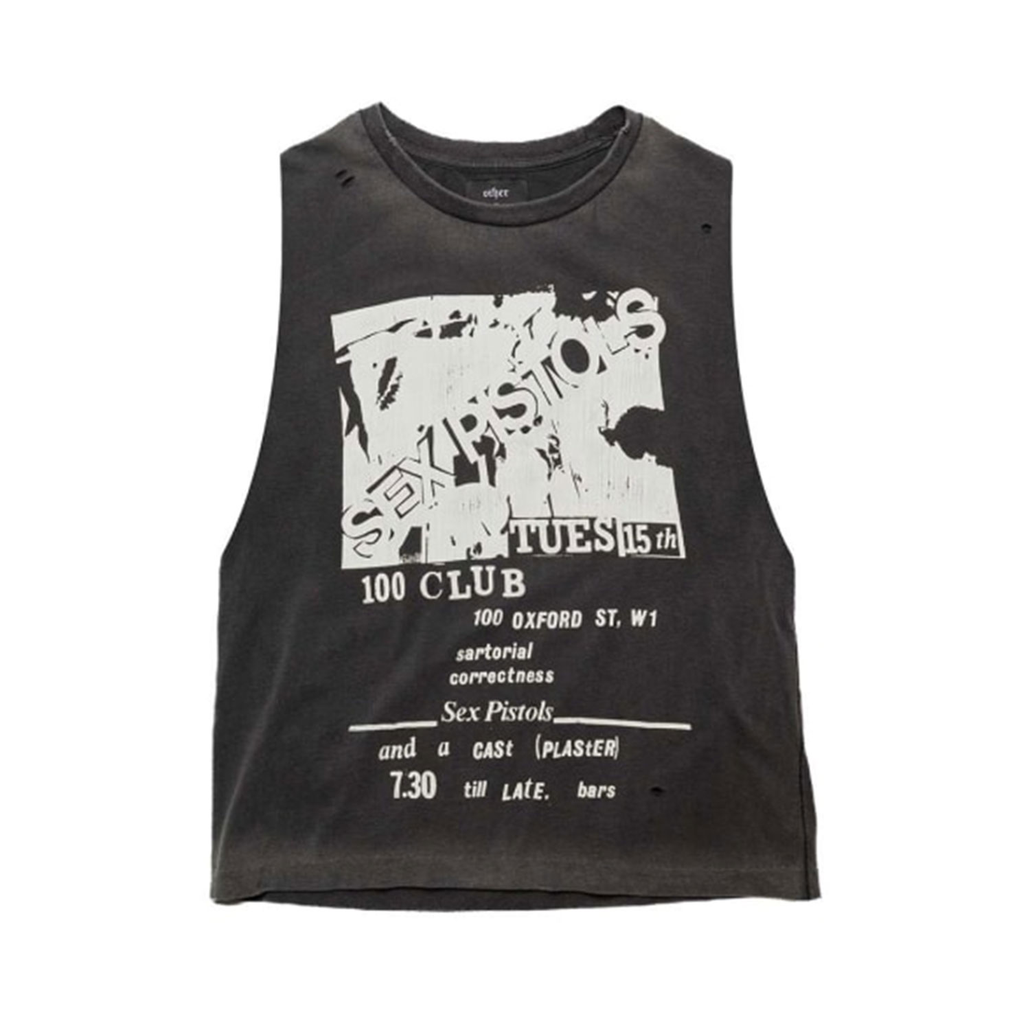 Women’s Sex Pistols - One Hundred Club - Vintage Band Tank - Heavy Relic Black Extra Large OTHER UK