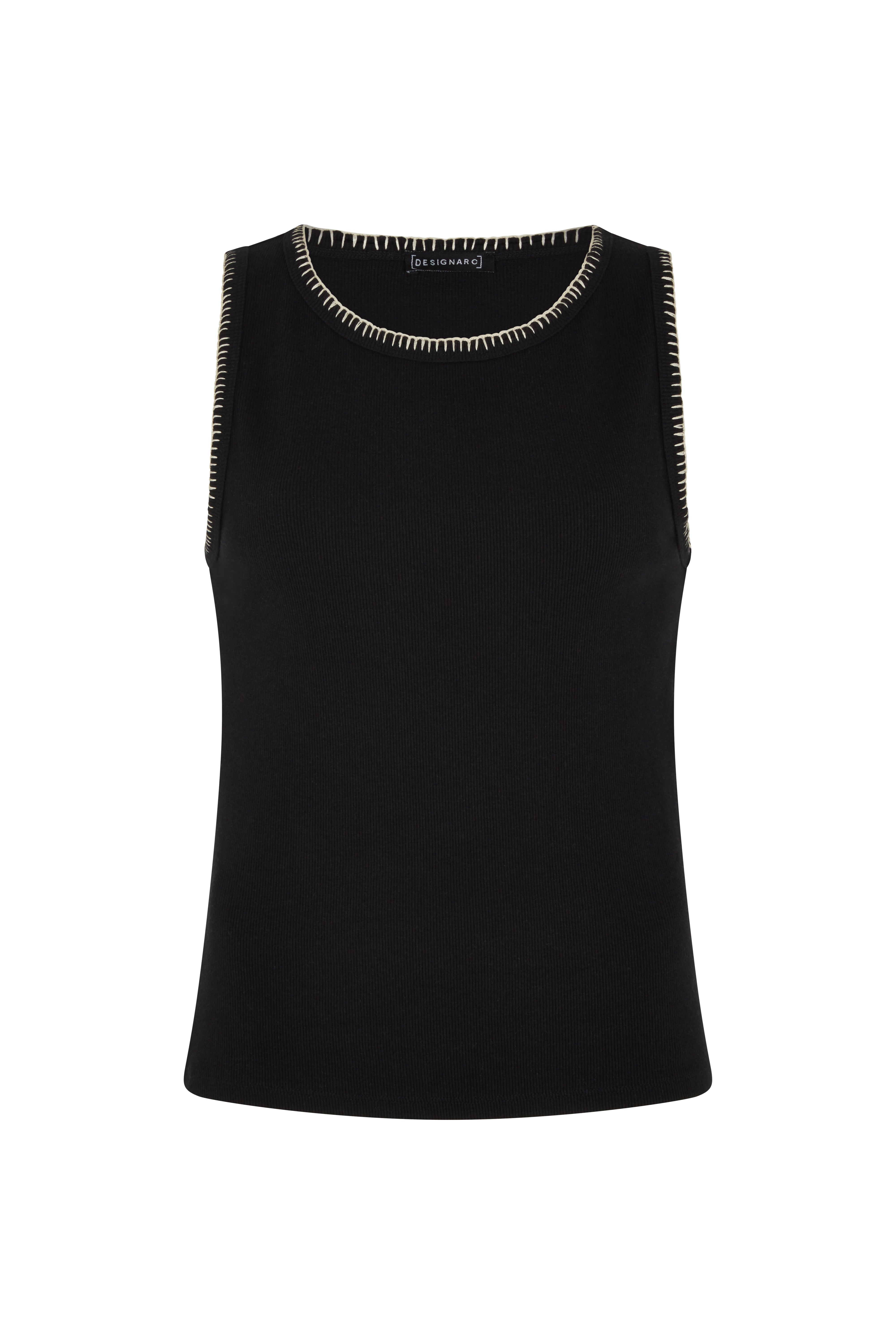 Raffya Women's Black / White Biba Jersey Top In Black/white