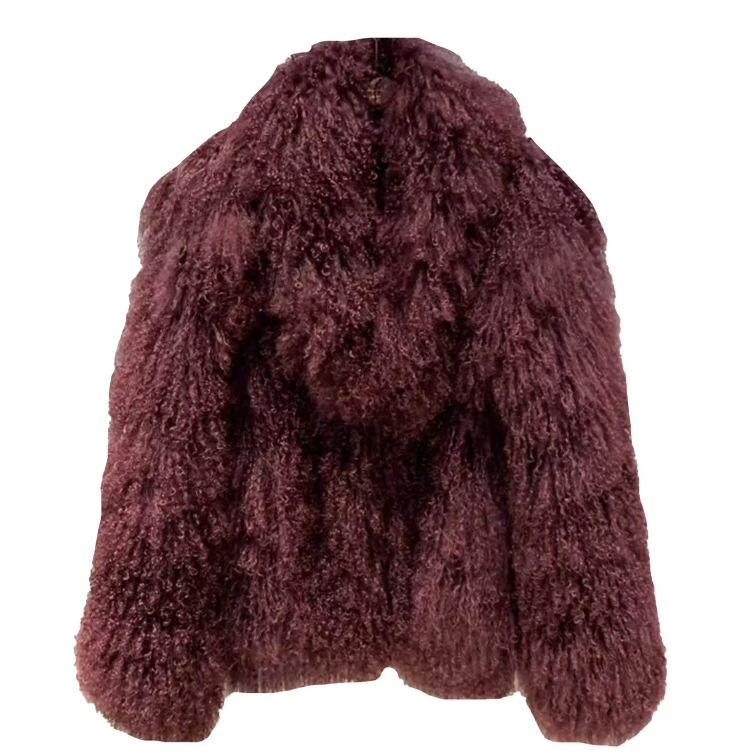 Women's Neutrals / Purple Burgundy La Crema Coat In West Texas Curly | Extra Small | Madeleine Simon Studio