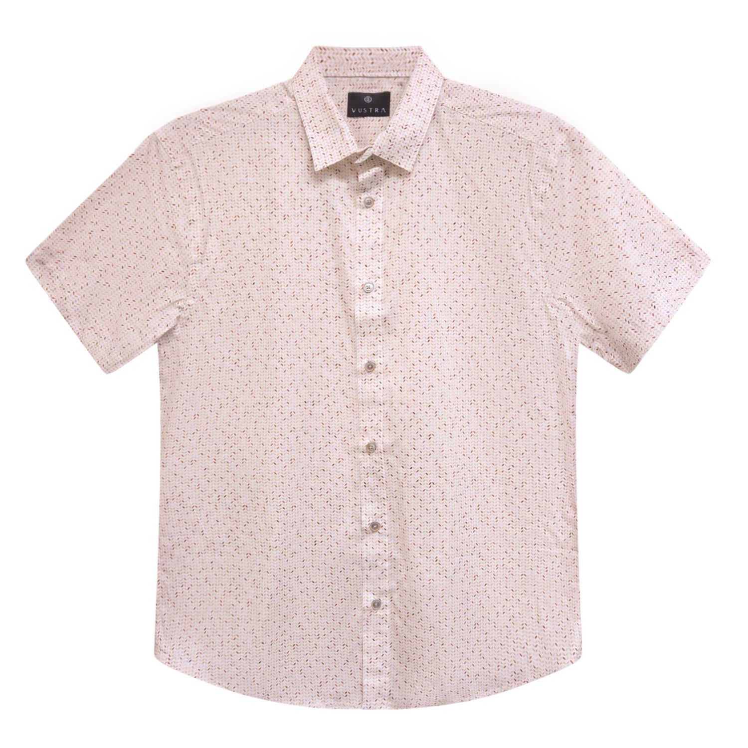 Vustra Men's Mesa Short Sleeve In Cream In Pink
