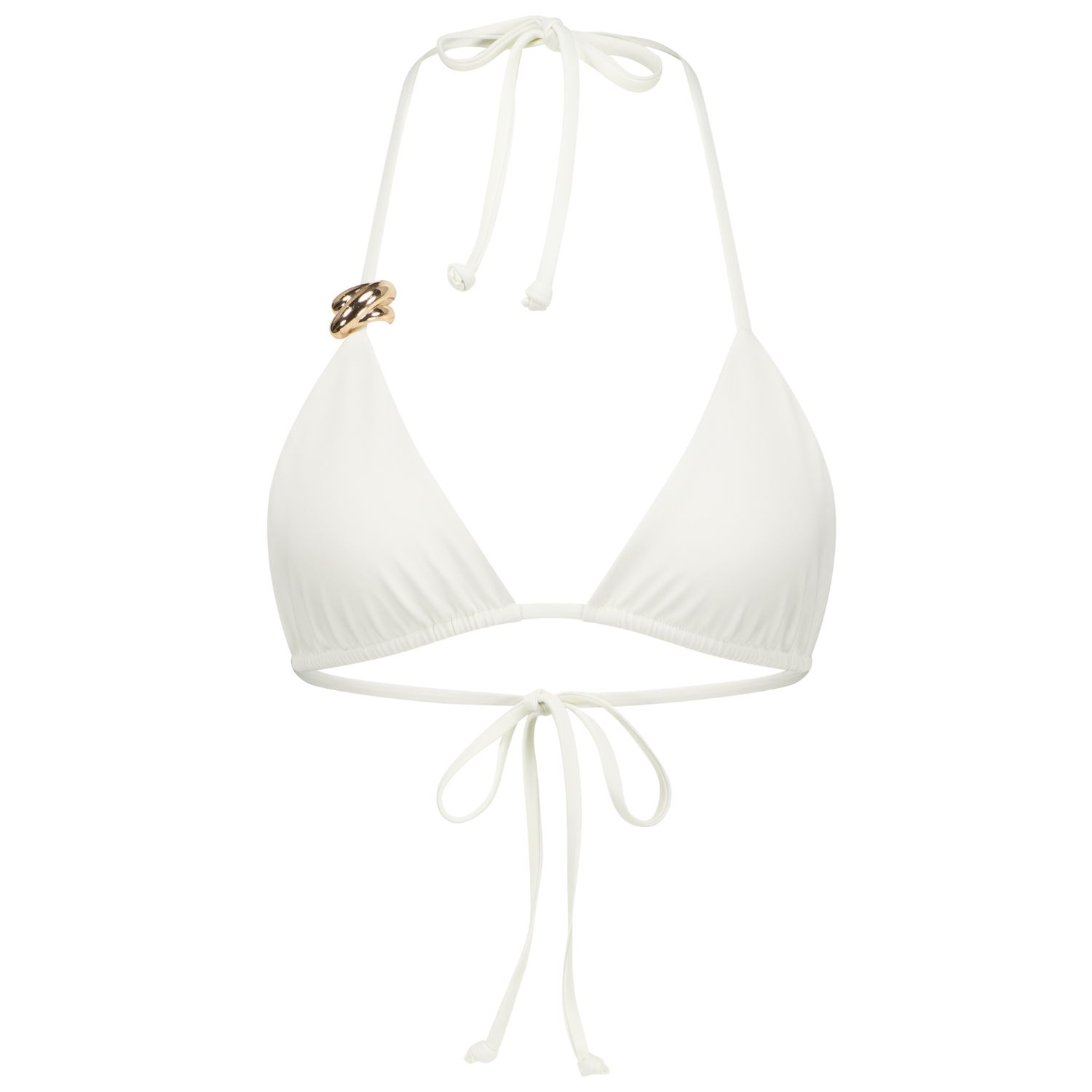 Women's White Luisa Bikini Top - Ivory | Large | Franca Vinka