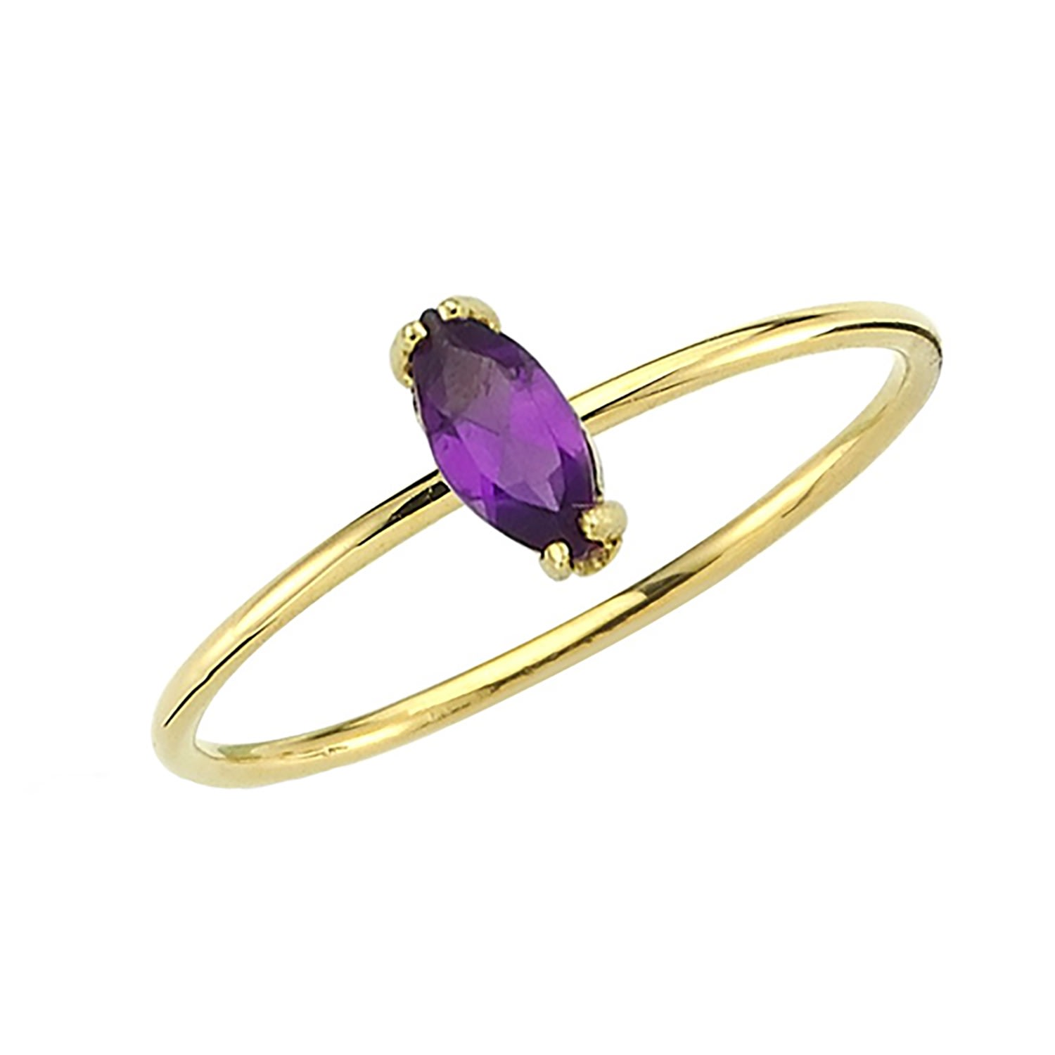 Ana Dyla Women's Gold Kissed Amethyst Ring