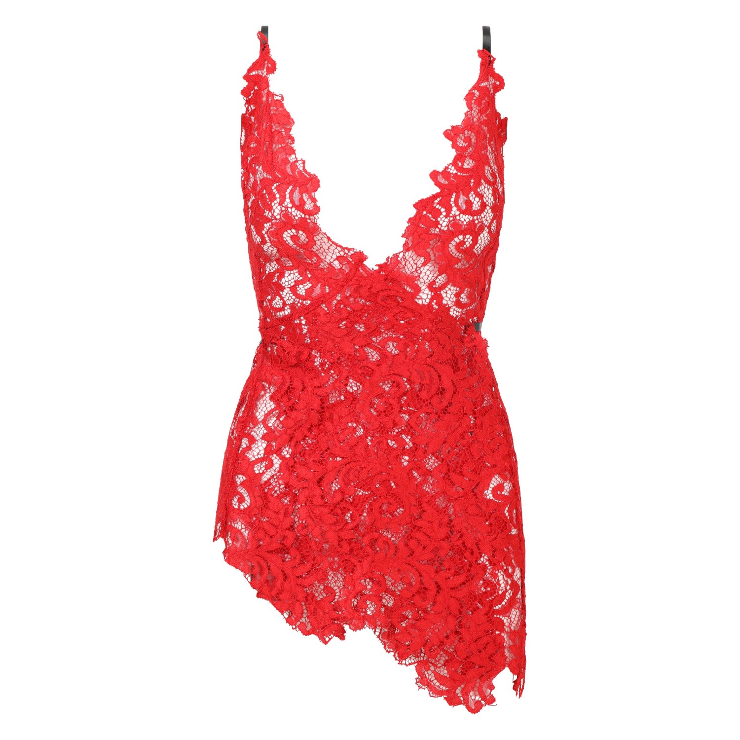 Women's Red Valentina Bright Cherry Lace Wrap Dress | Medium | Belle-Et-Bonbon