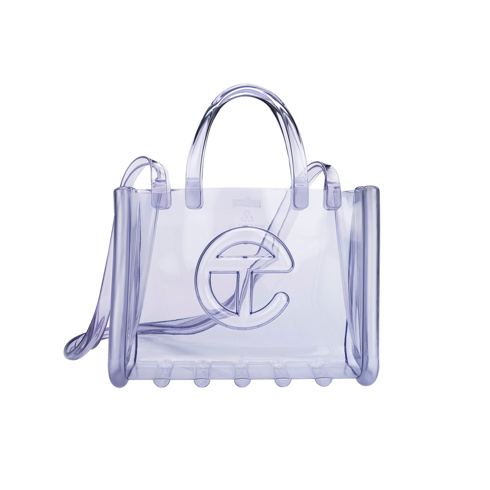 Melissa Women's Neutrals / Silver Medium Jelly Shopper Ii X Telfar - Clear In Silver