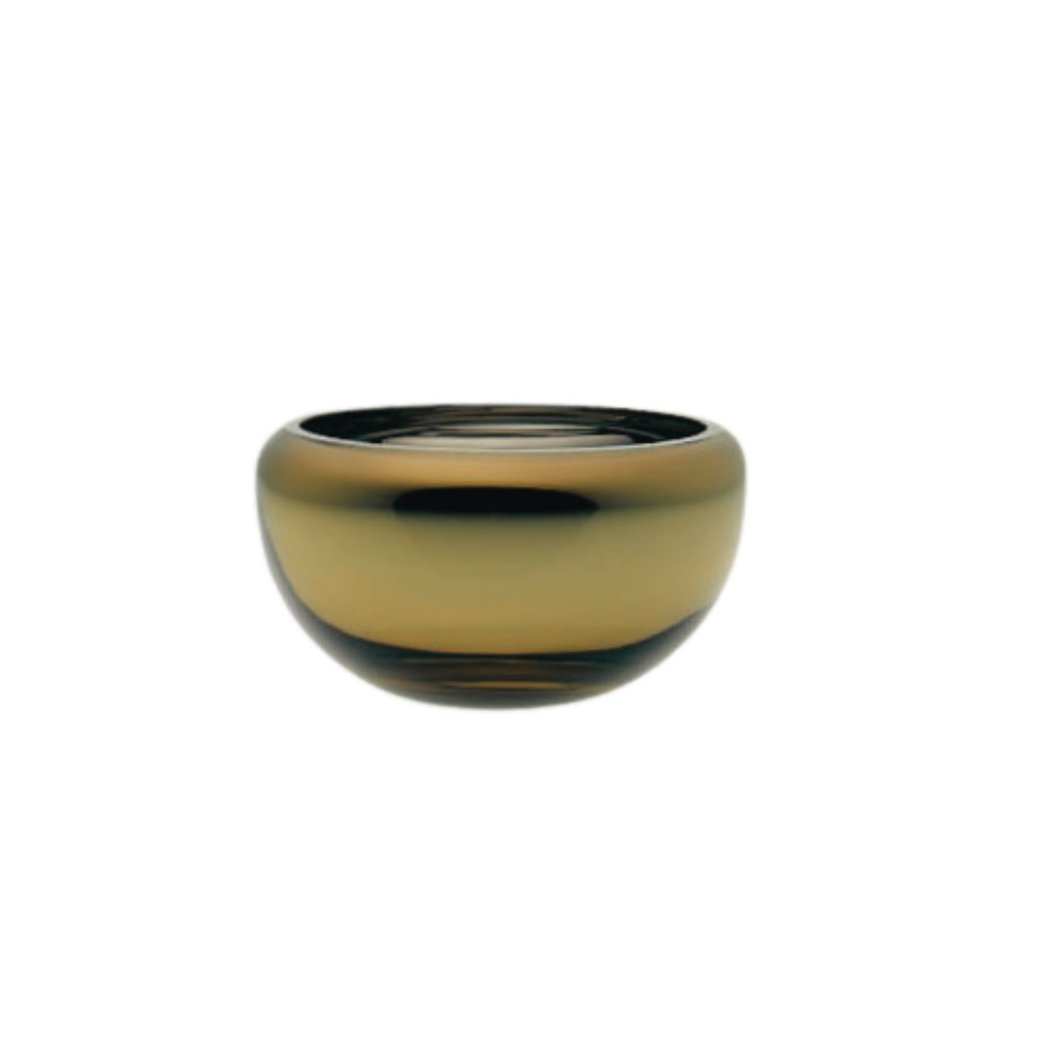 An&angel Yellow / Gold / Silver Deco Small Round Amber Bowl In Green