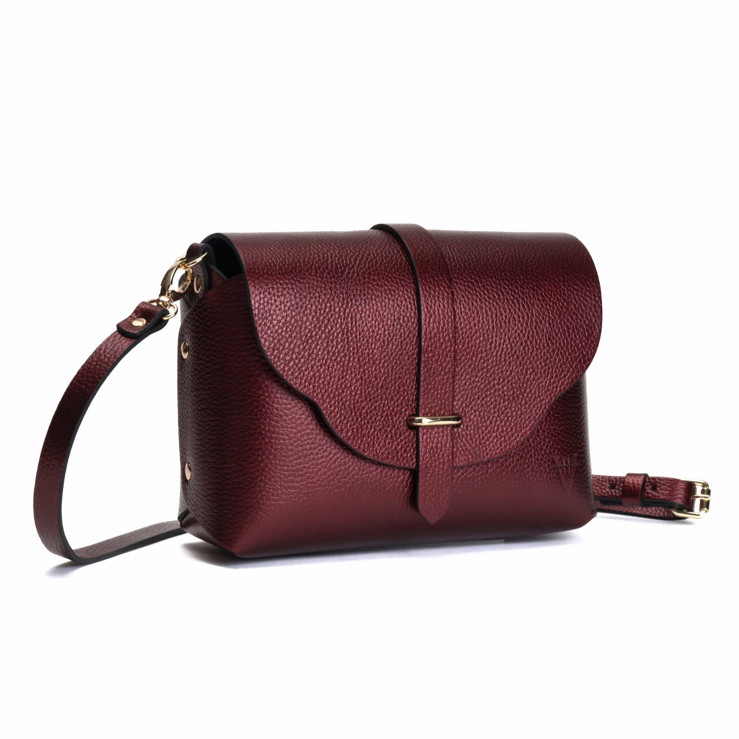 burgundy leather bag