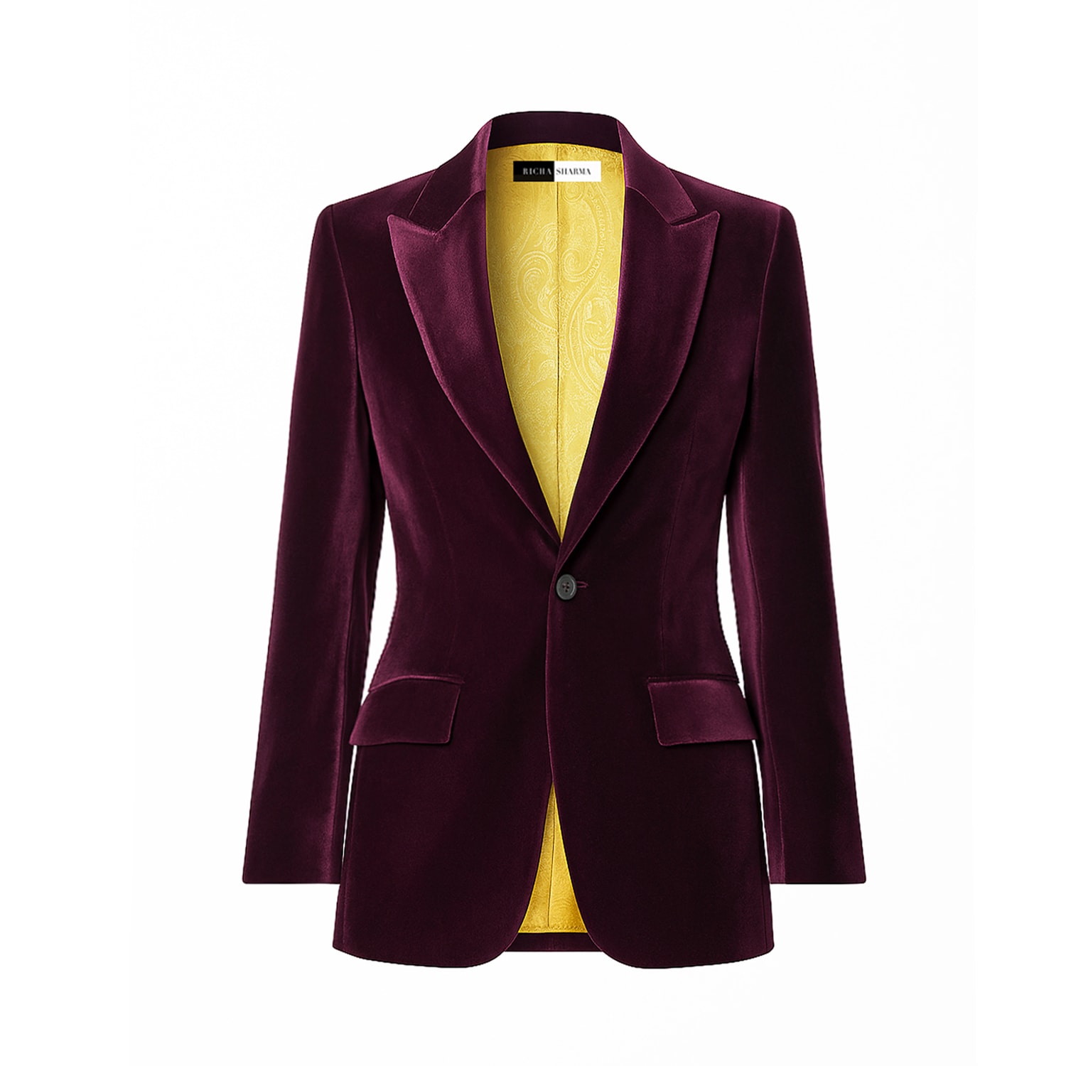 Women's Purple Imperial Amethyst Tailored Velvet Blazer | Small | Richa Sharma