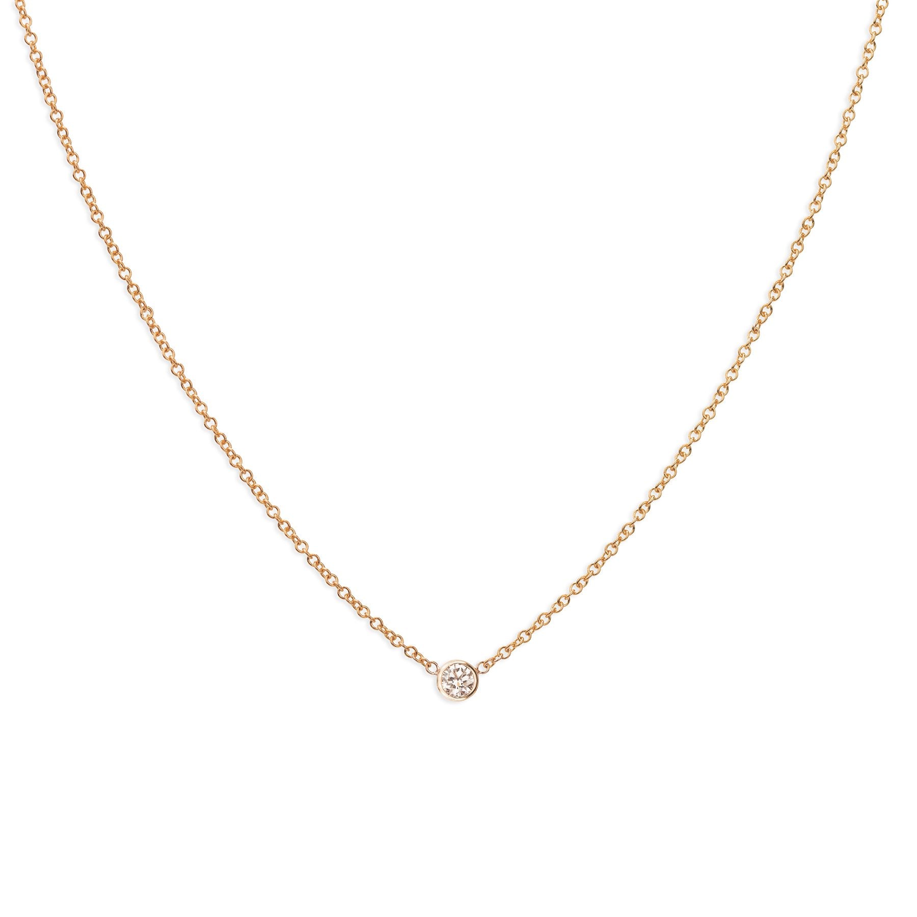 Maya Brenner Women's Diamond Layering Necklace - Rose Gold - 18"