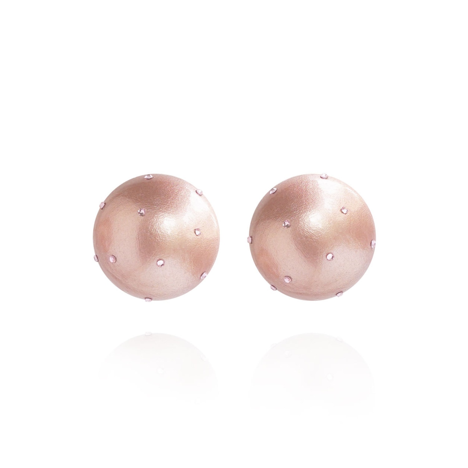 Saule Label Women's Rose Gold Gaia Midi Crystal Earrings In Noble Blush