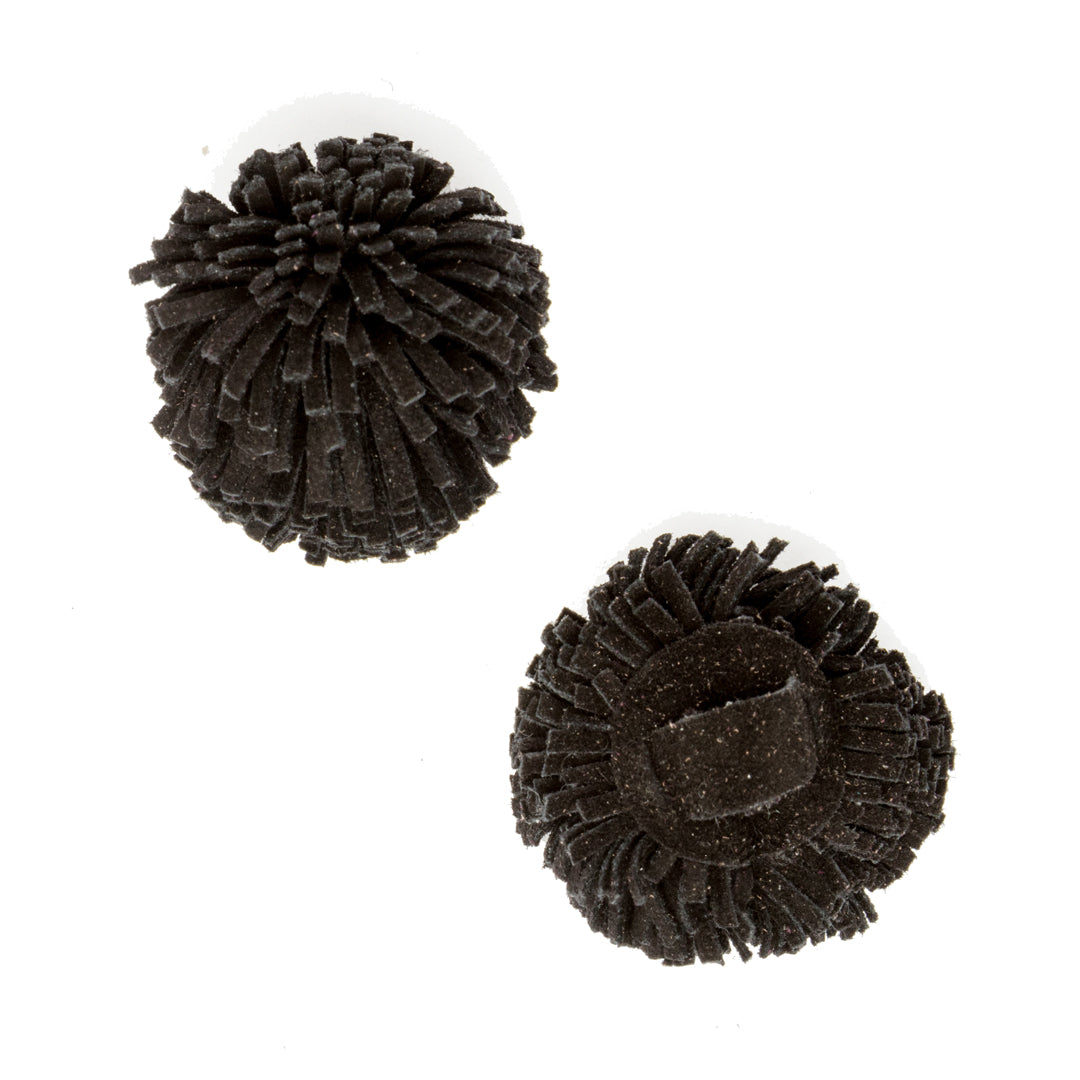 Alterre Women's Black Suede Pom Pom In Black