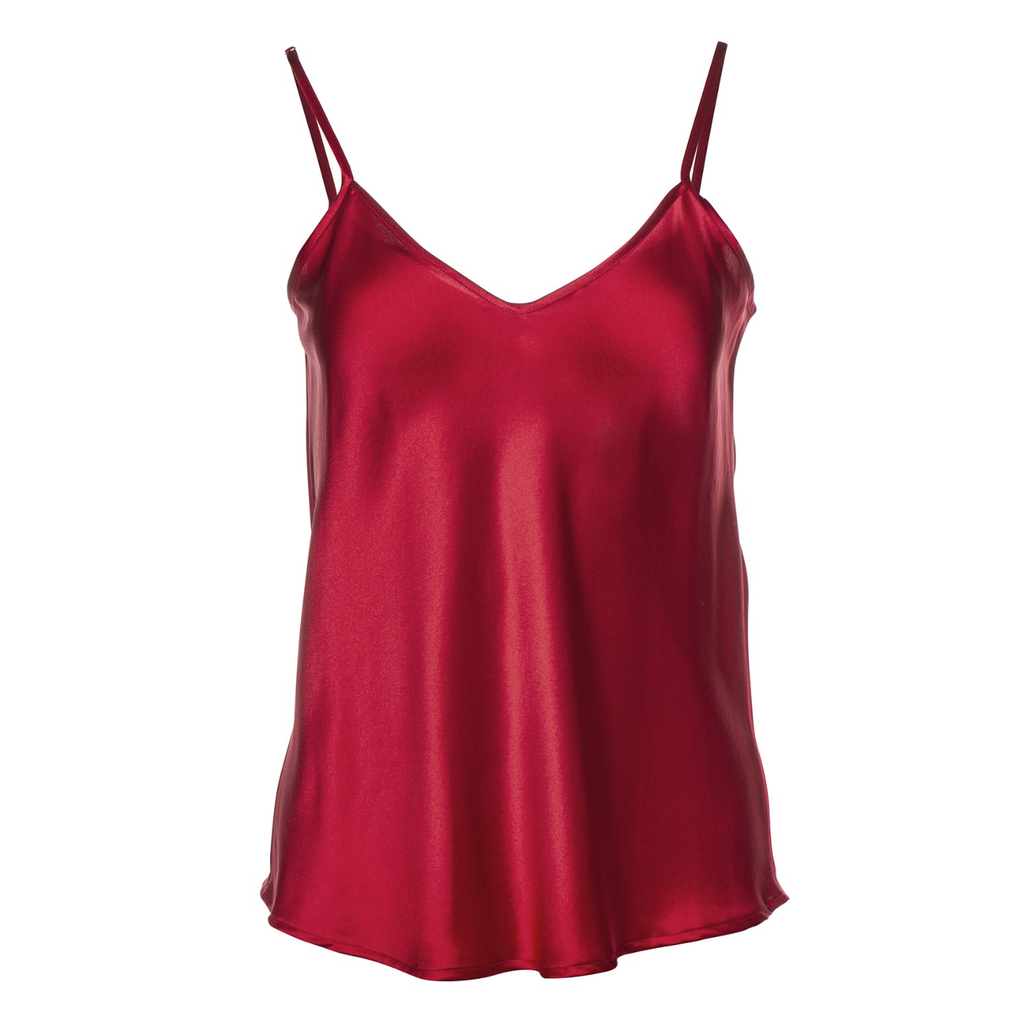 MARCHE' DU LUXE WOMEN'S PURE SILK LUXURY CAMISOLE BIAS CUT RED