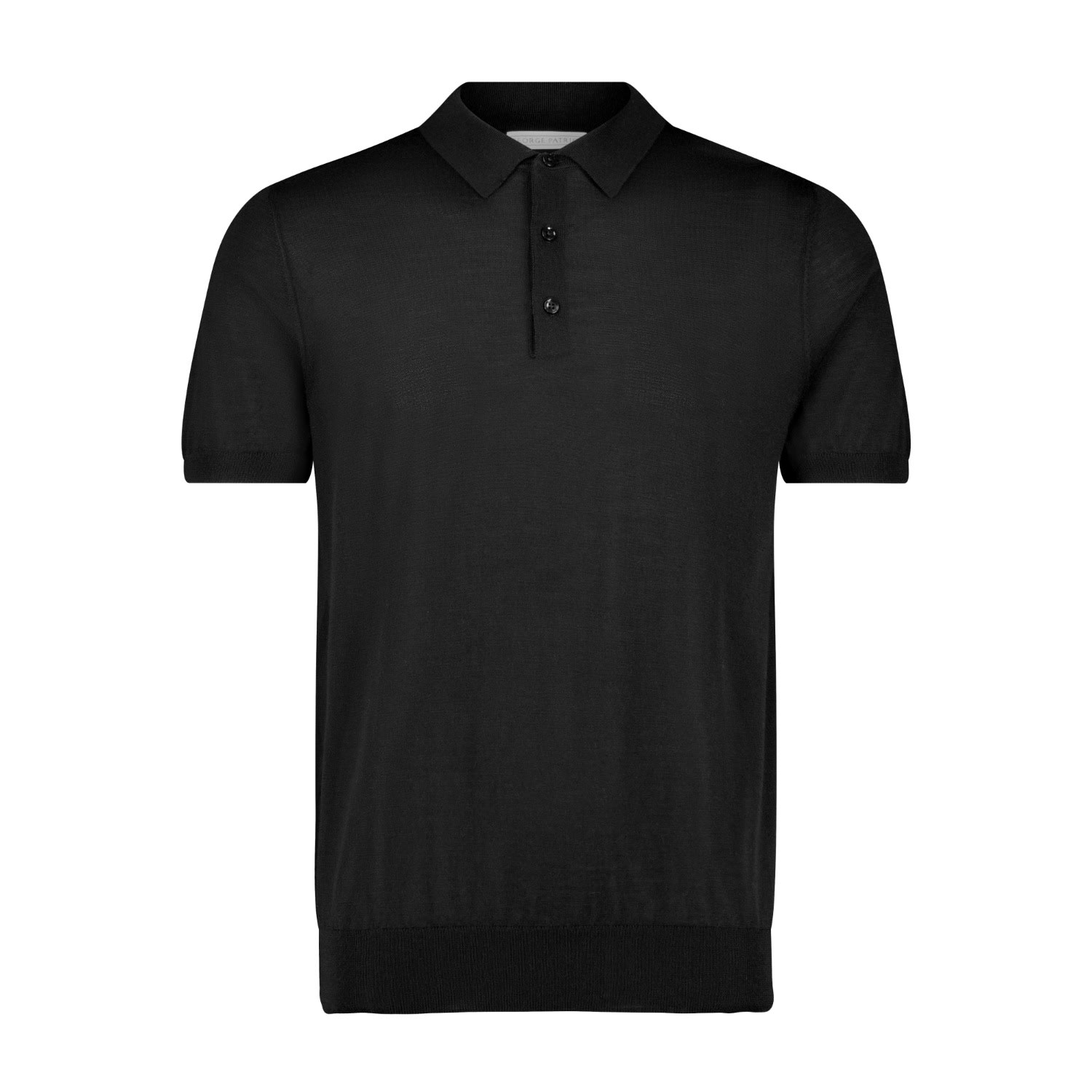 Men’s Black Cashmere Polo Shirt XXL George Patrick