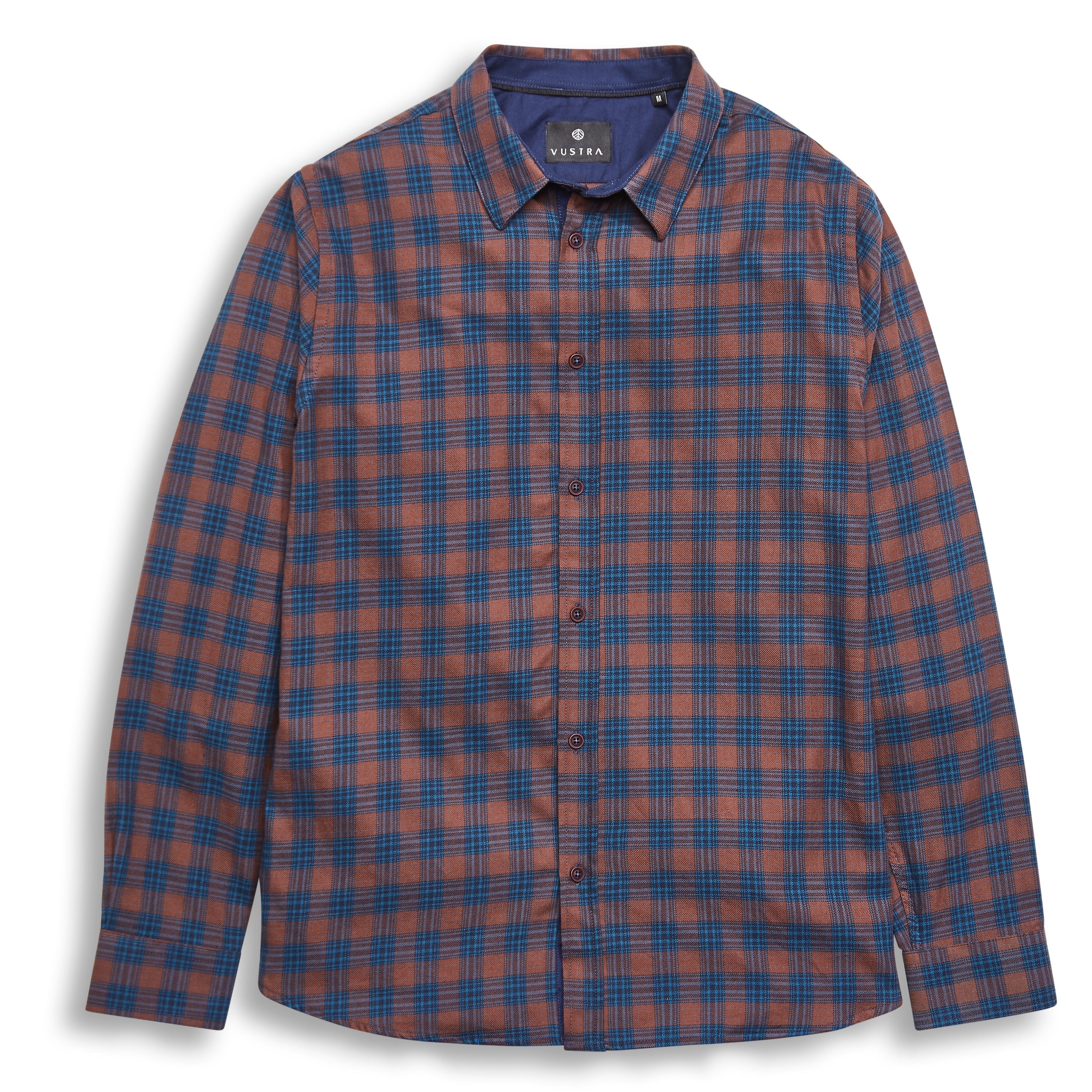 Vustra Men's Black / Brown Navy Amber Plaid