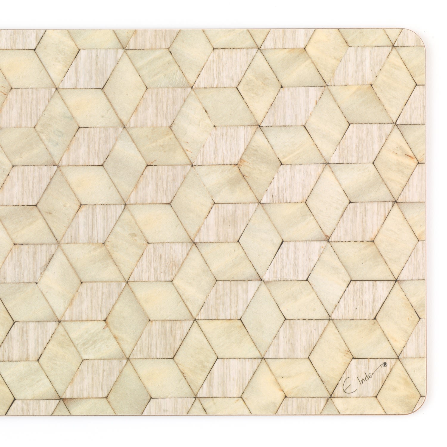 E. Inder Designs Green / Neutrals Chopping Board Set Of Two In Double Sided Melamine. One Extra Large One Large In Ne In Neutral