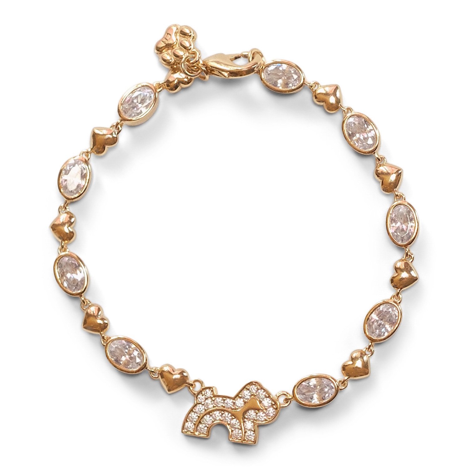 Cloud Haven Women's Gold  Crystal Logo Bracelet