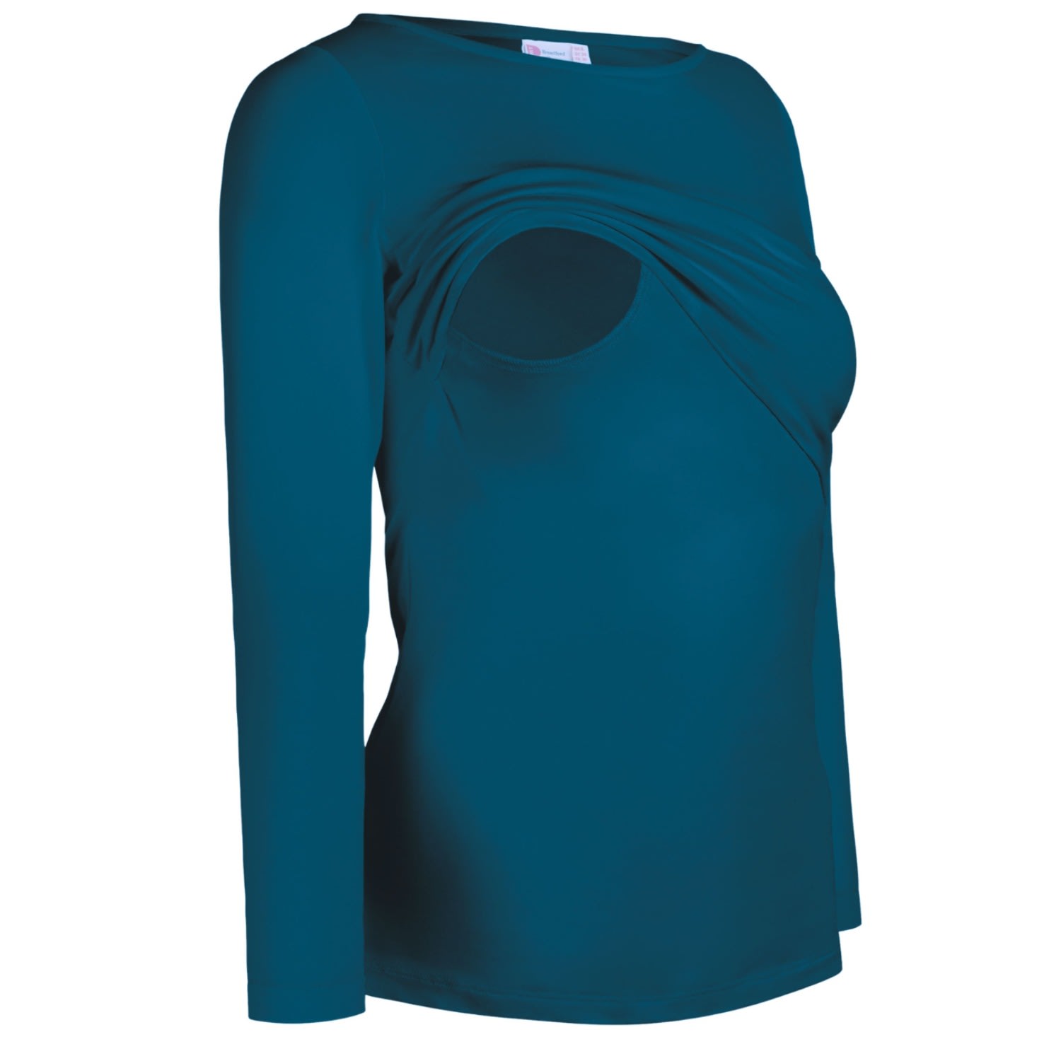 The Bshirt Women's Blue Nursing Long Sleeve T-shirt In Teal In Blue