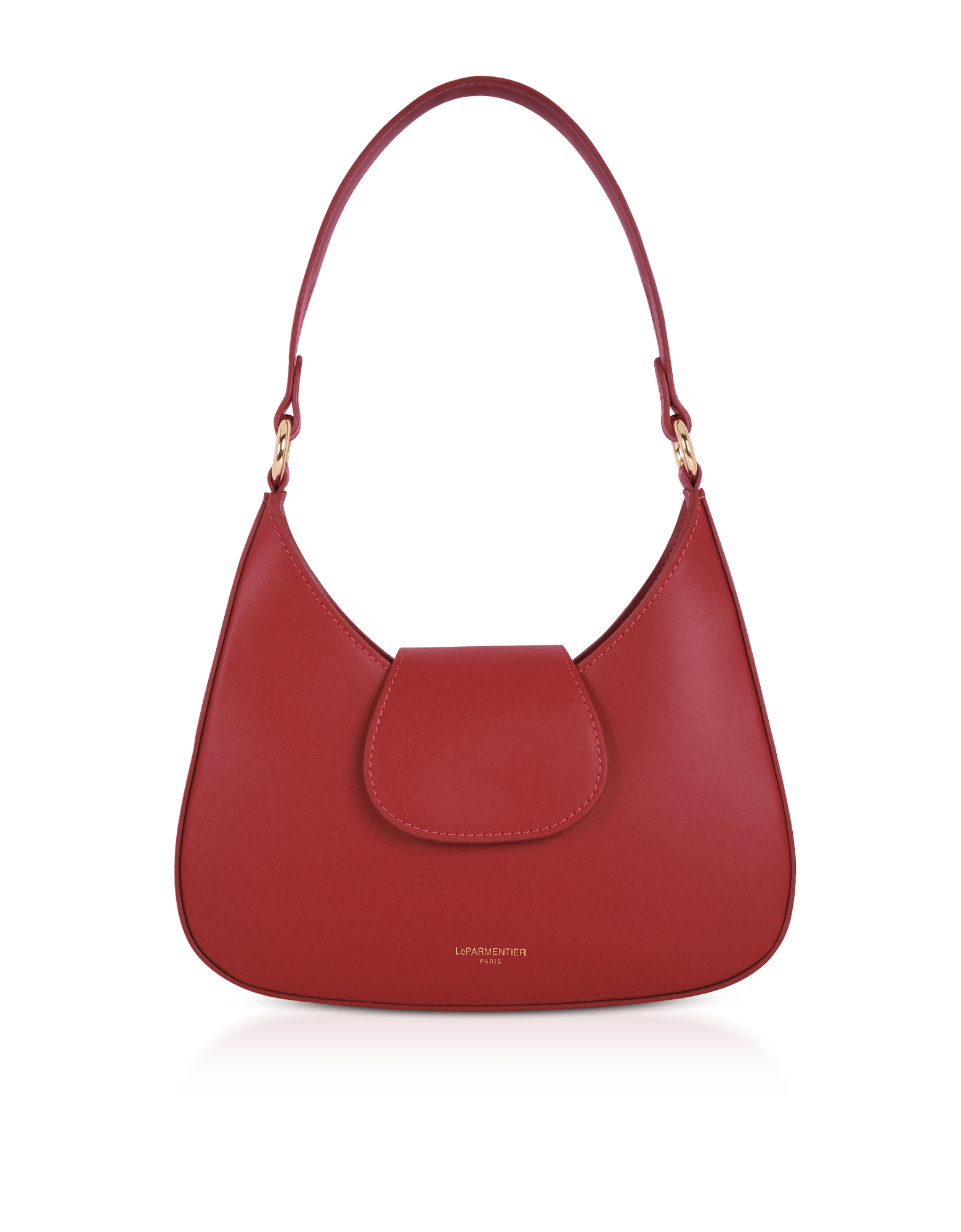 Le Parmentier Women's Obolo Leather Shoulder Bag - Red In Red