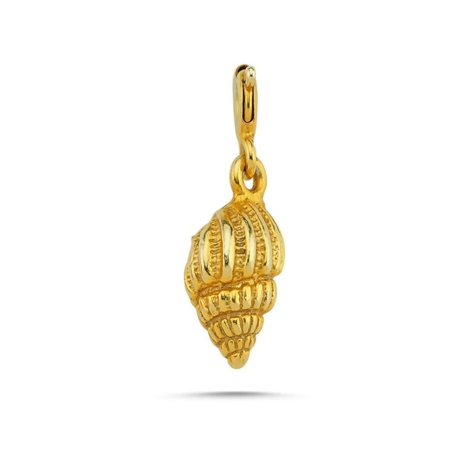 Women’s Gold Sea Shell Charm Linya Jewellery