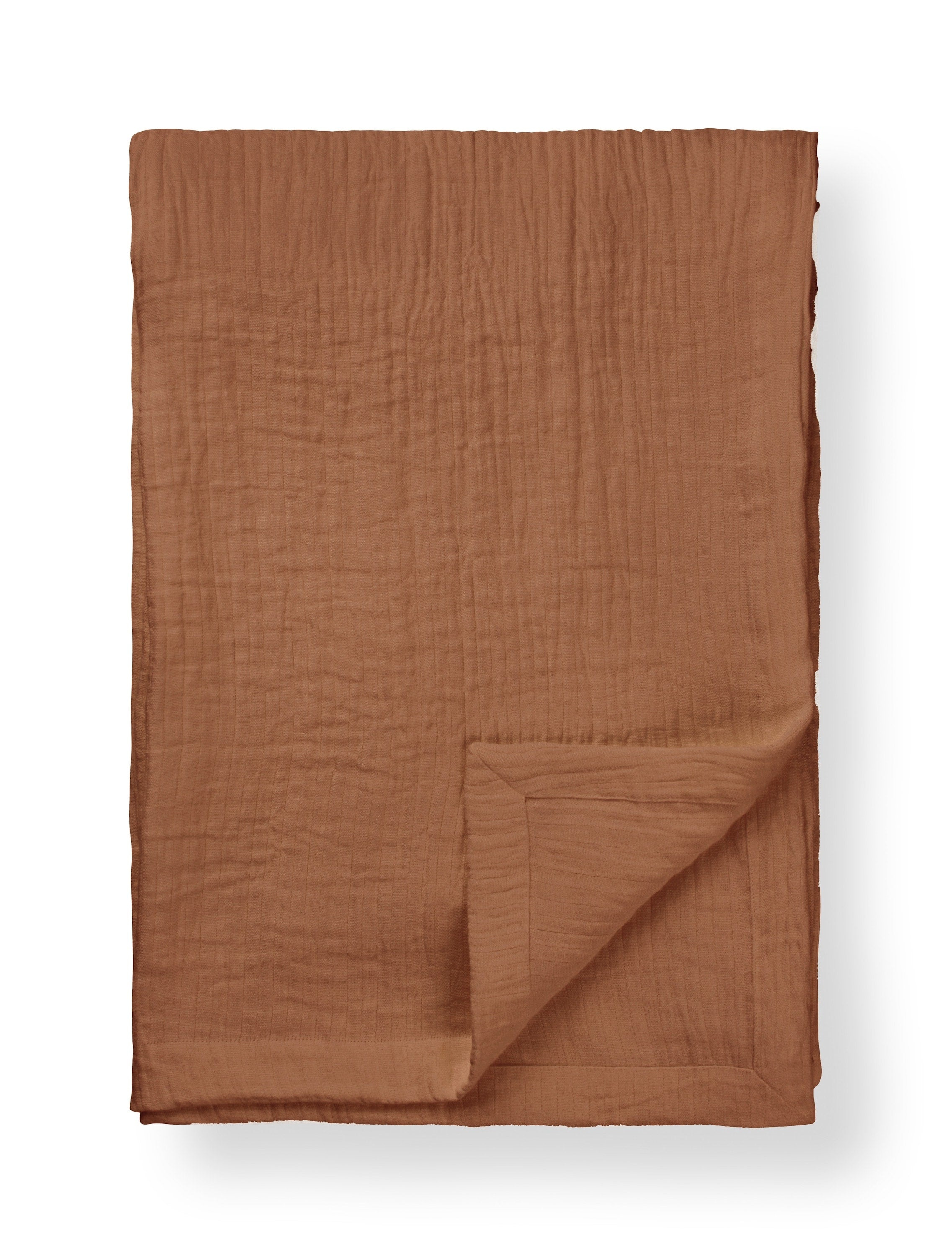 Tameko Red Dale Bed Throw - Rust In Brown