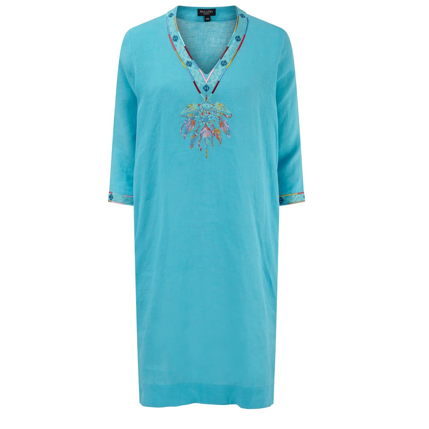 turquoise tunic dress