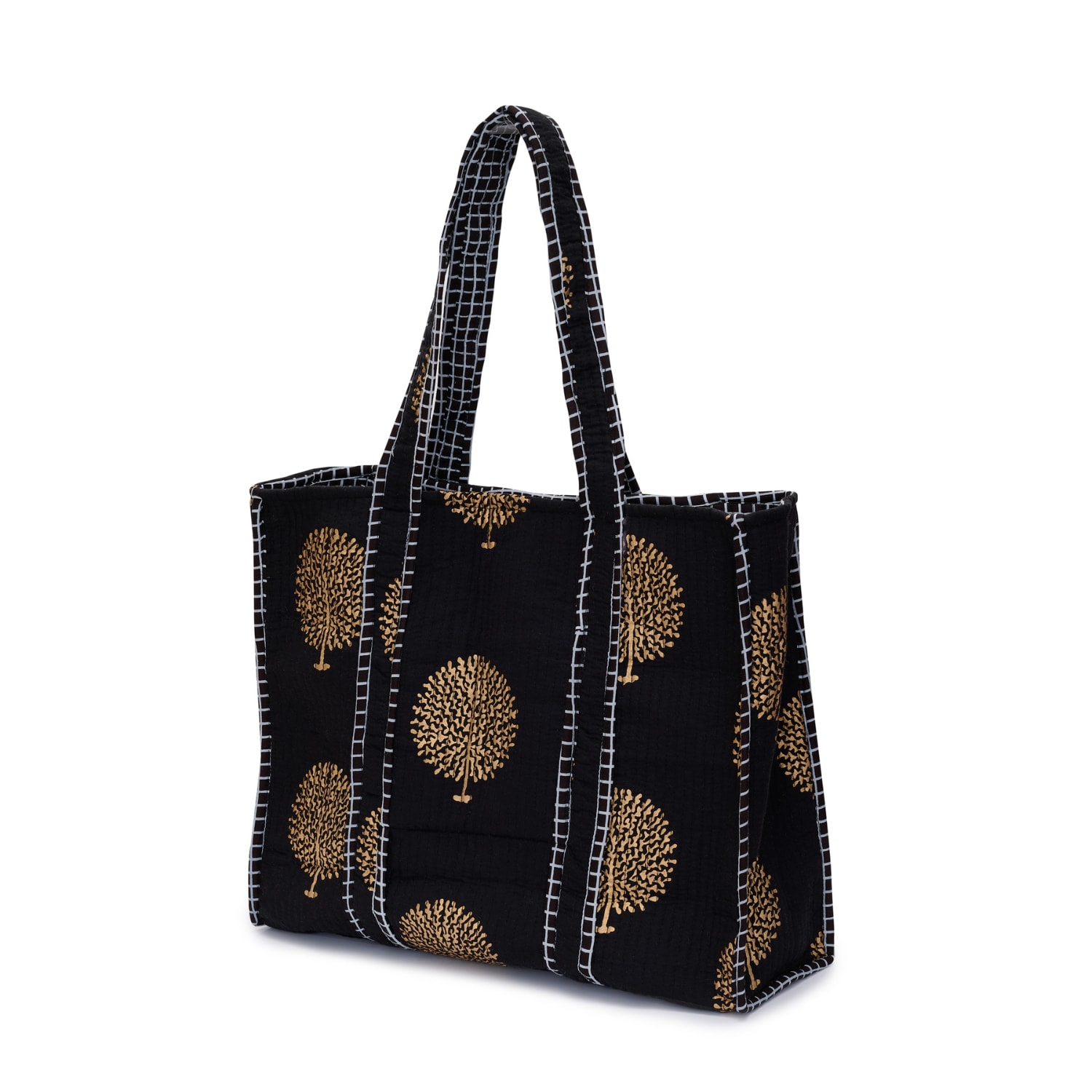 Women’s Black Cotton Tote Bag In Midnight At Last...