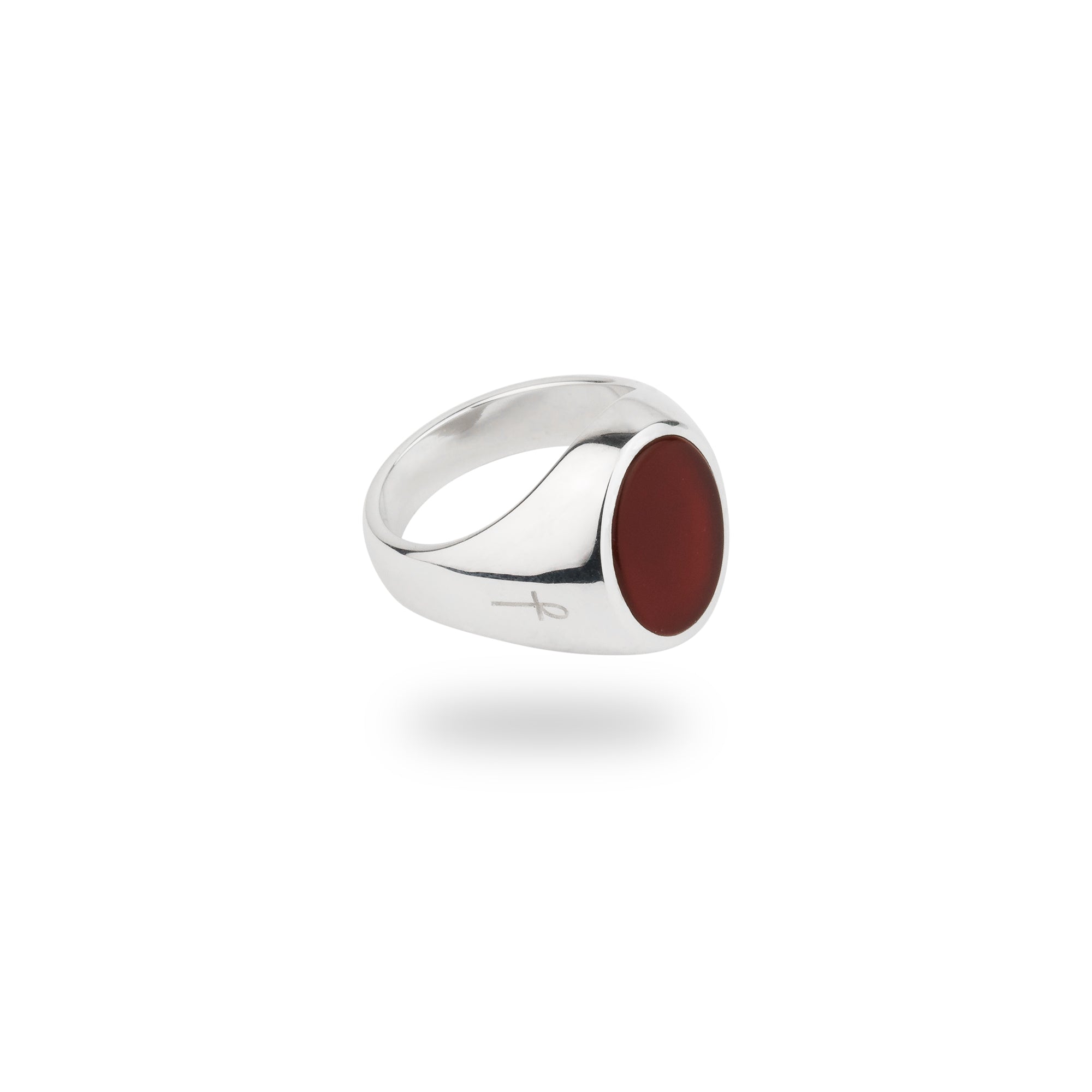 Women’s Silver Jamestown Carnelian Oval Stone Ring Phira London