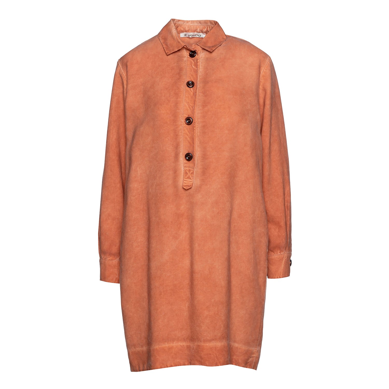 Conquista Women's Yellow / Orange Tencel Orange Shirt Dress In Yellow/orange