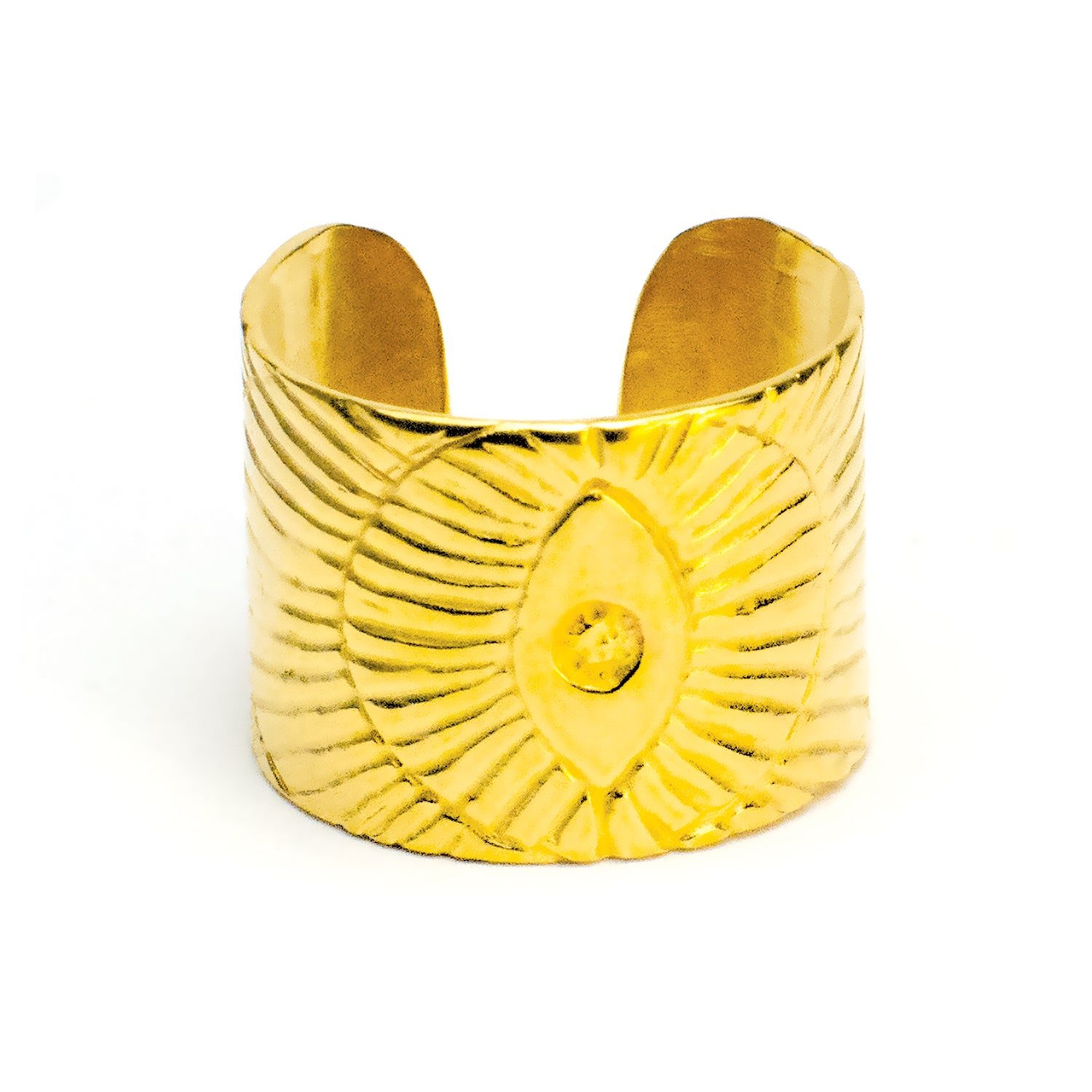 Lexi Jewelry Women's Gold Evil Eye Sunrays Ring Adjustable & Reversible In Gold