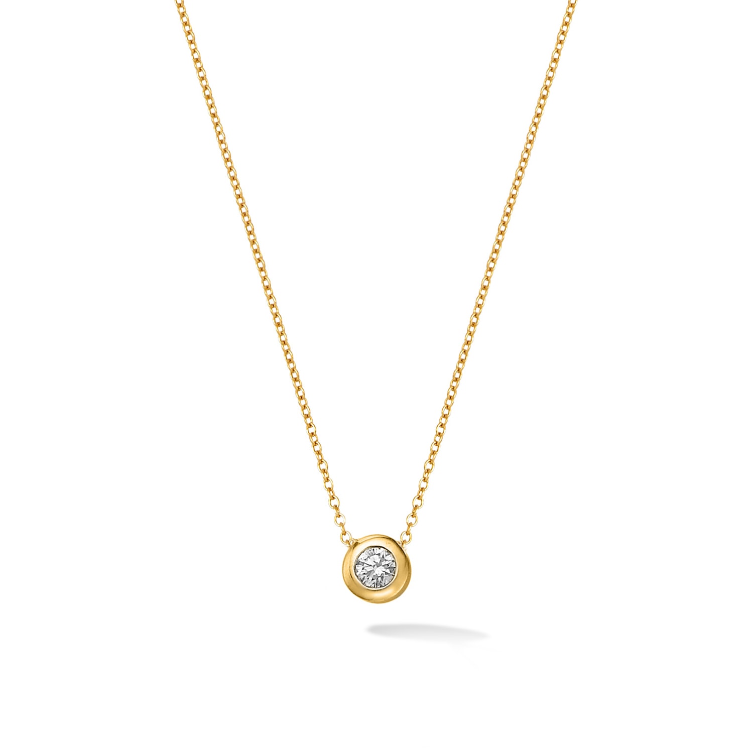 Women’s Fine Yellow Gold Solitaire Cascade Diamond Pendant Dower & Hall