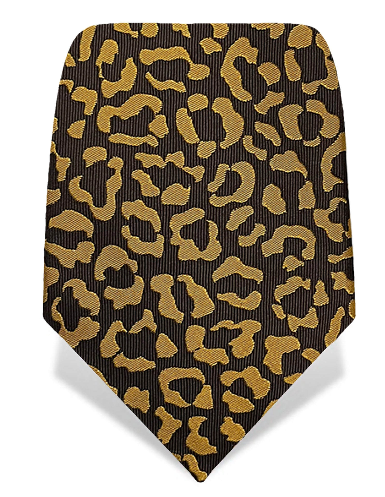 Gresham Blake Men's Gold & Brown Leopard Tie In Gold