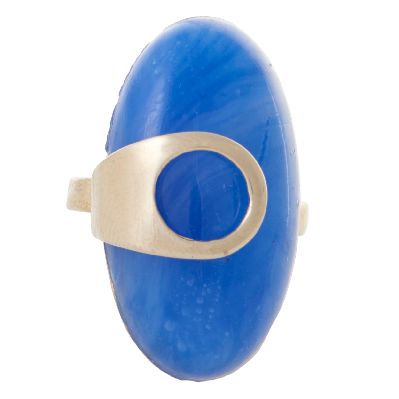 Castlecliff Women's Gold / Blue Shadow Ring In Cornflower Blue