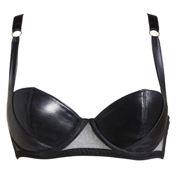 SOMETHING WICKED NINA LEATHER BALCONY BRA