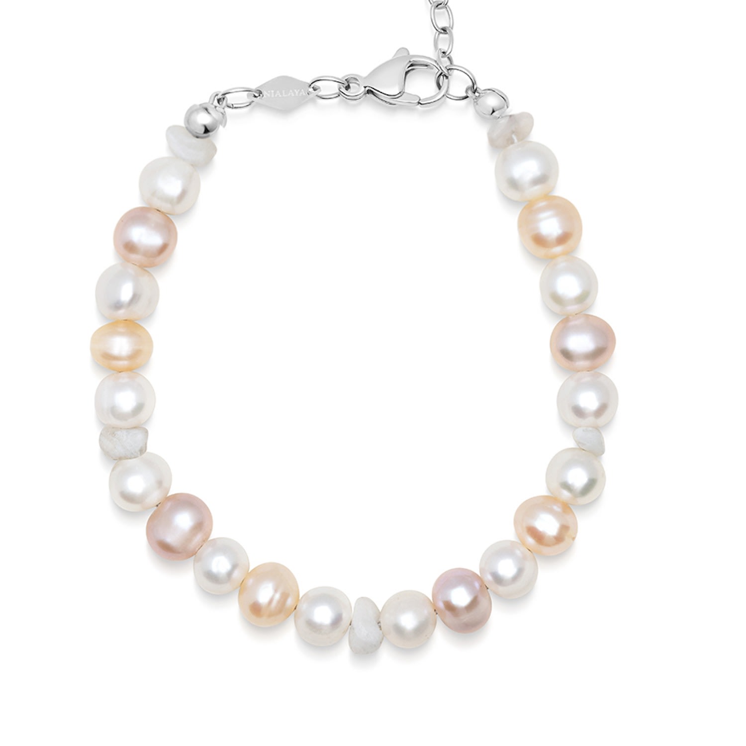 Nialaya Women's Pastel Pearl Bracelet In White